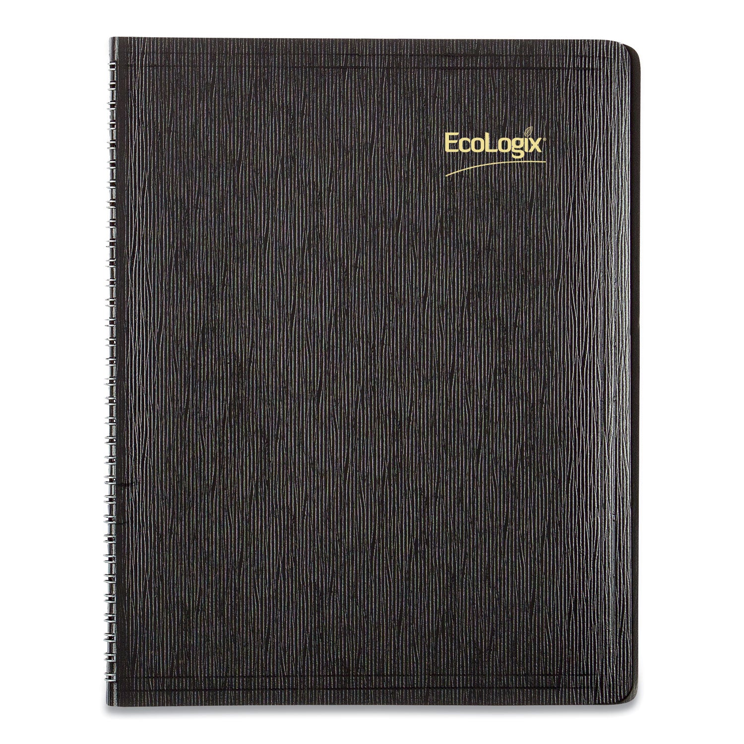 Brownline® EcoLogix Recycled Monthly Planner, EcoLogix Artwork, 11 x 8.5, Black Cover, 14-Month: Dec 2024 to Jan 2026