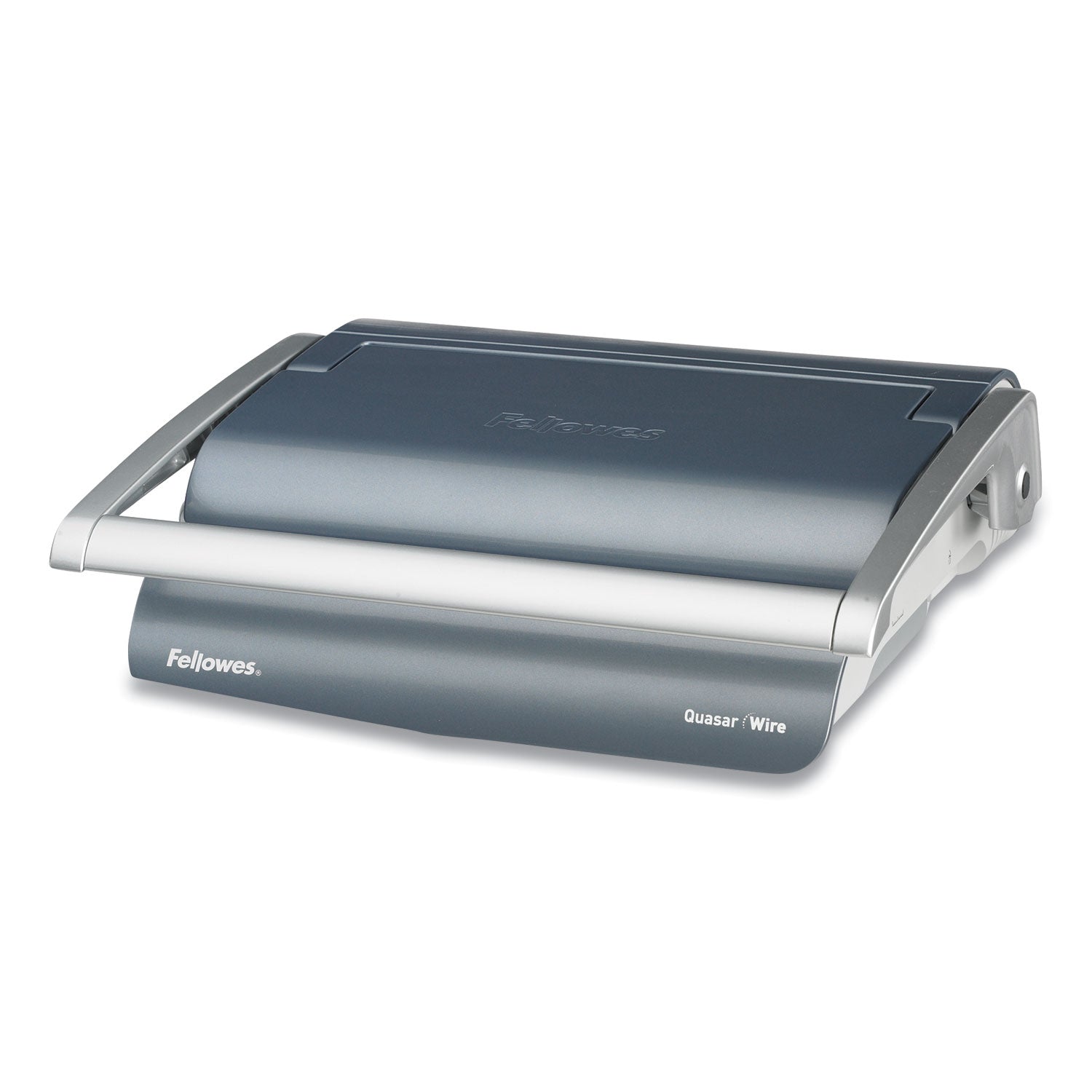 Fellowes® Quasar Manual Wire Binding Machine, 130 Sheets, 8.13 x 15.38 x 5.13, Metallic Gray