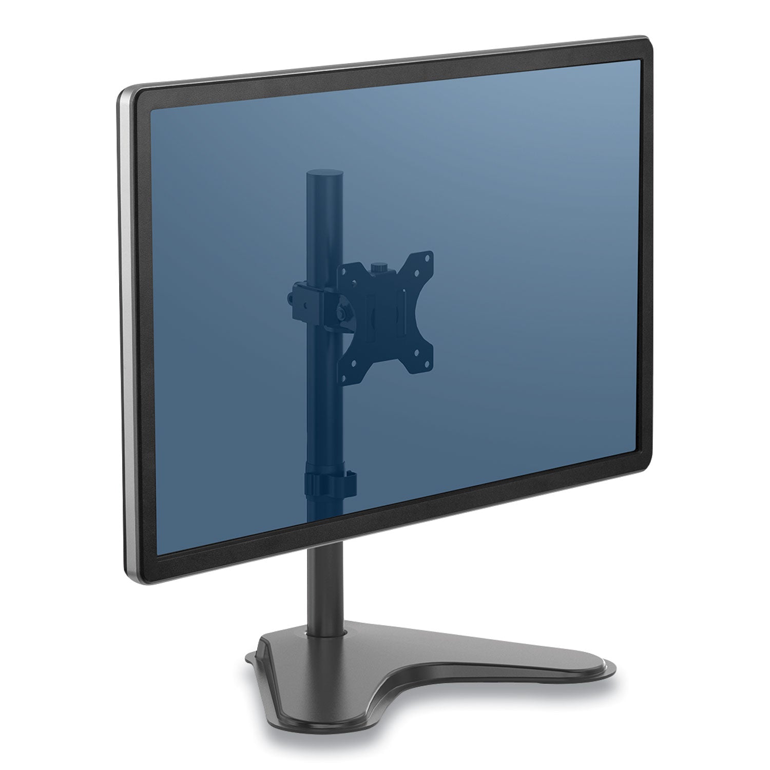 Fellowes® Professional Series Single Freestanding Monitor Arm, For 32" Monitors, 11" x 15.4" x 18.3", Black, Supports 17 lb