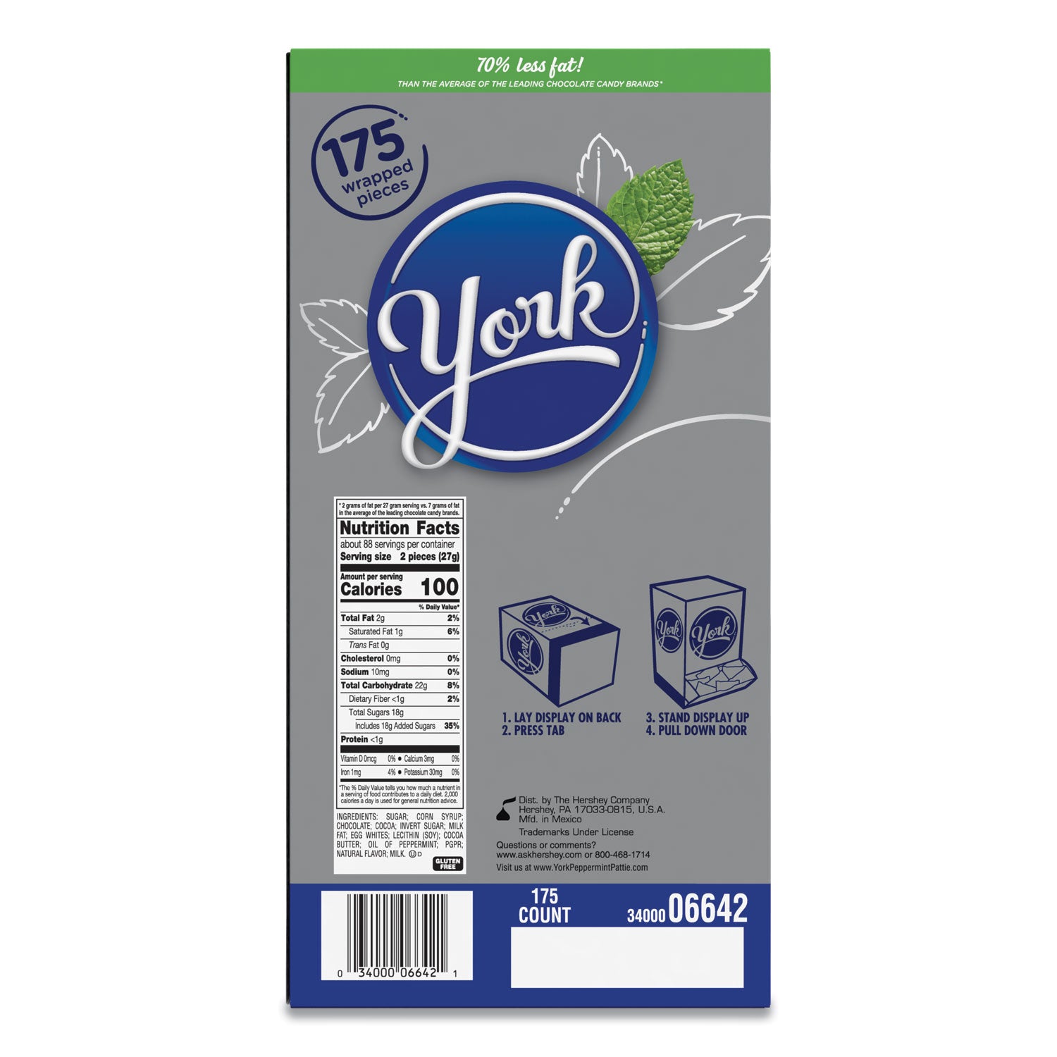 York® Peppermint Patties, 84 oz, 175/Box