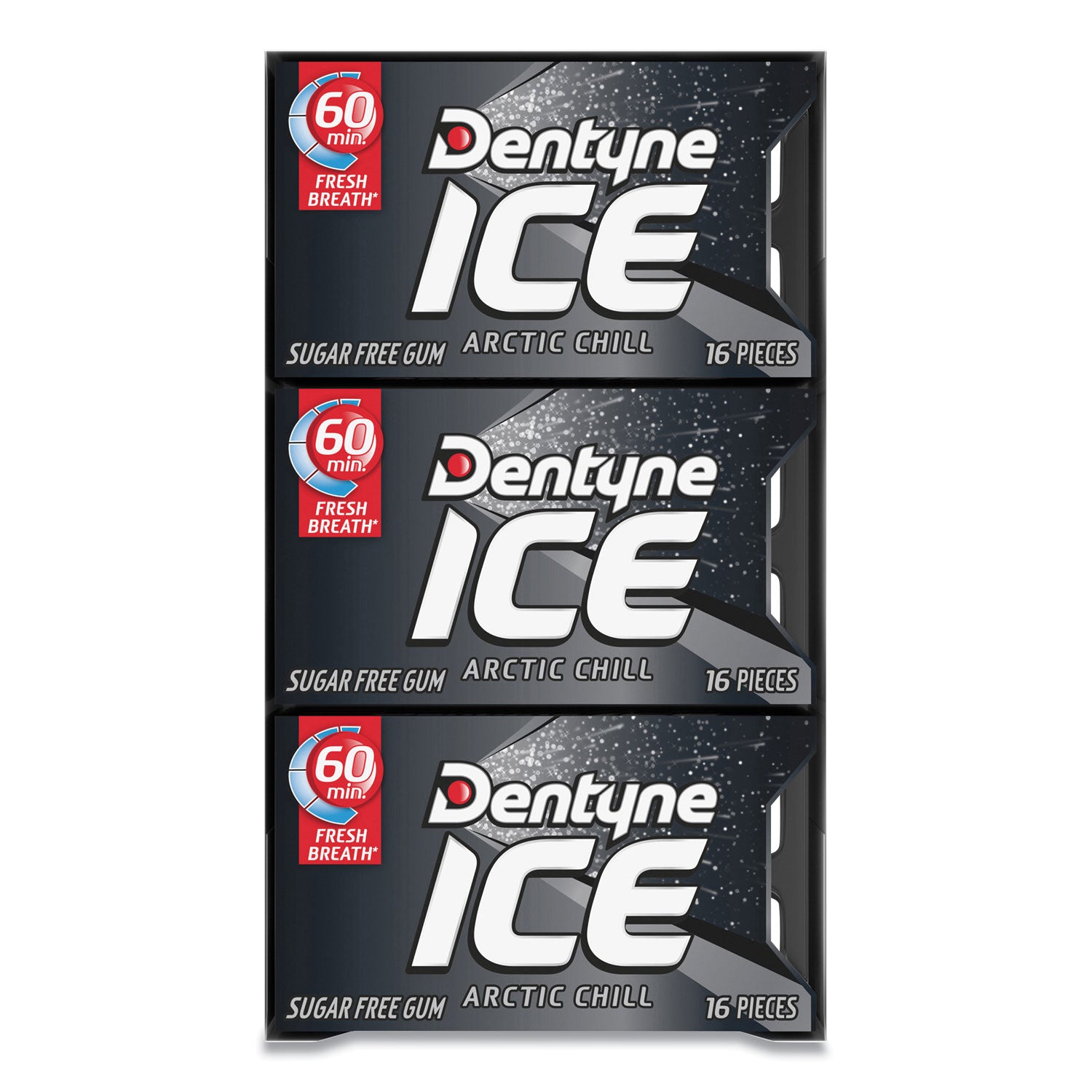 Dentyne Ice® Sugarless Gum, Arctic Chill, 16 Pieces/Pack, 9 Packs/Box