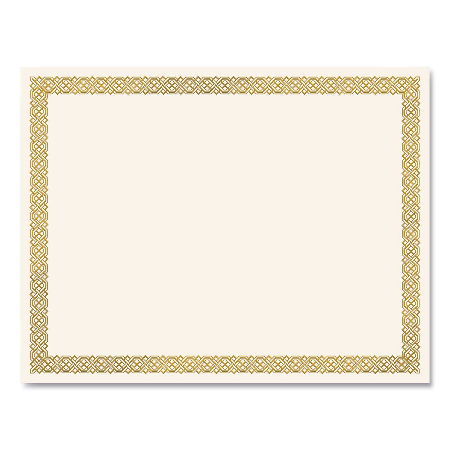 Foil Border Certificates, 8.5 x 11, Ivory/Gold with Gold Braided Border, 15/Pack Great Papers!® Flipcost