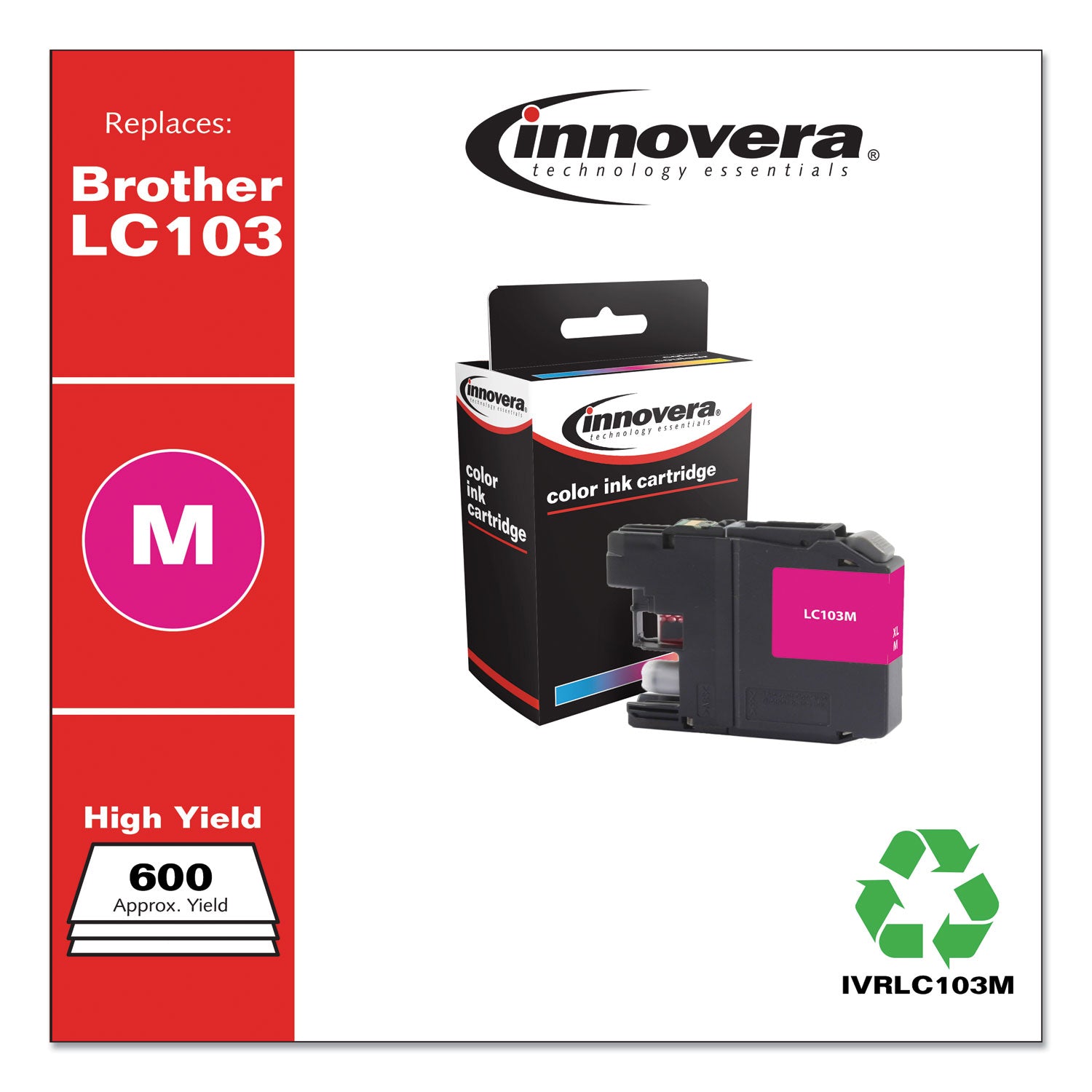 Innovera® Remanufactured Magenta High-Yield Ink, Replacement for LC103M, 600 Page-Yield