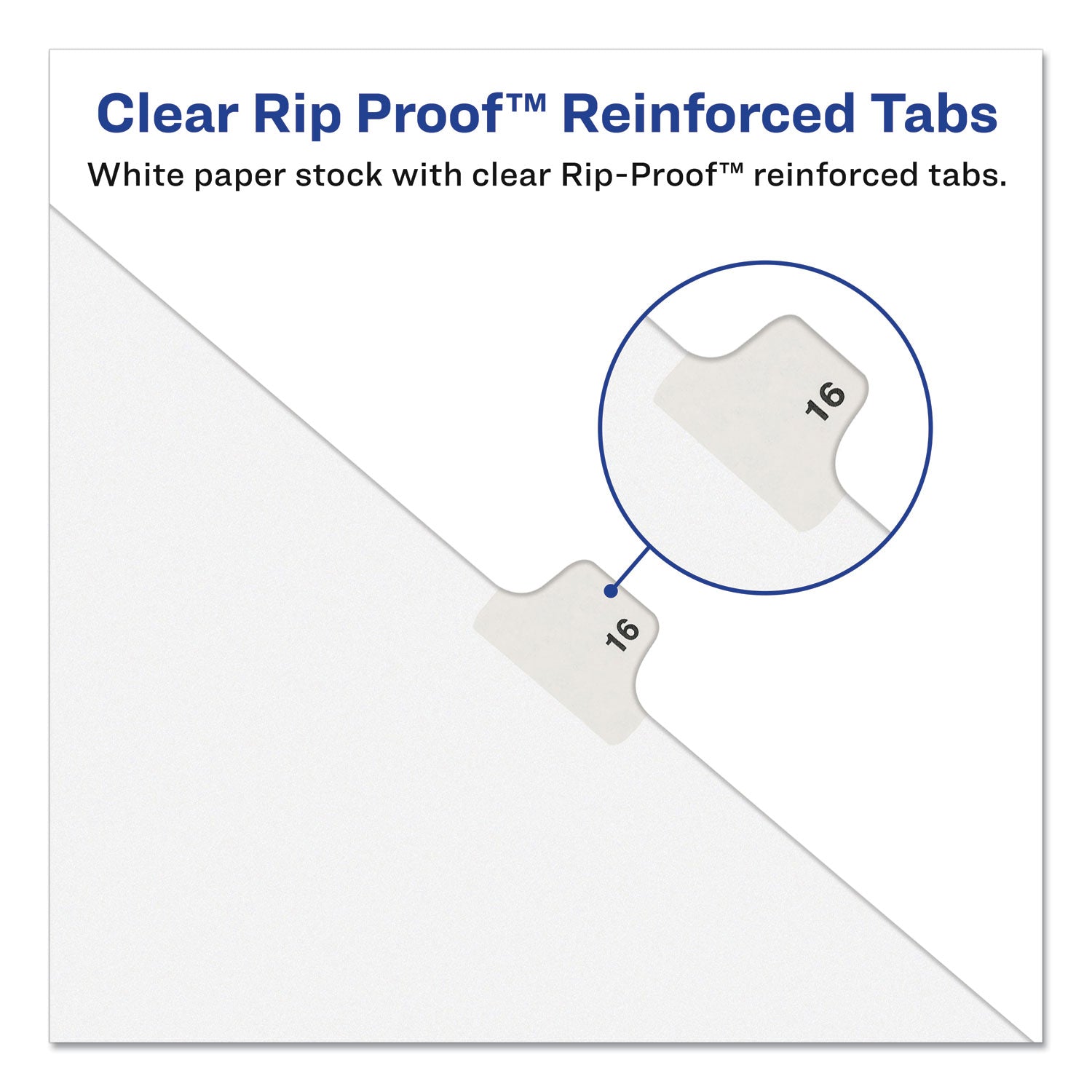 Avery® Preprinted Legal Exhibit Side Tab Index Dividers, Avery Style, 10-Tab, 6, 11 x 8.5, White, 25/Pack