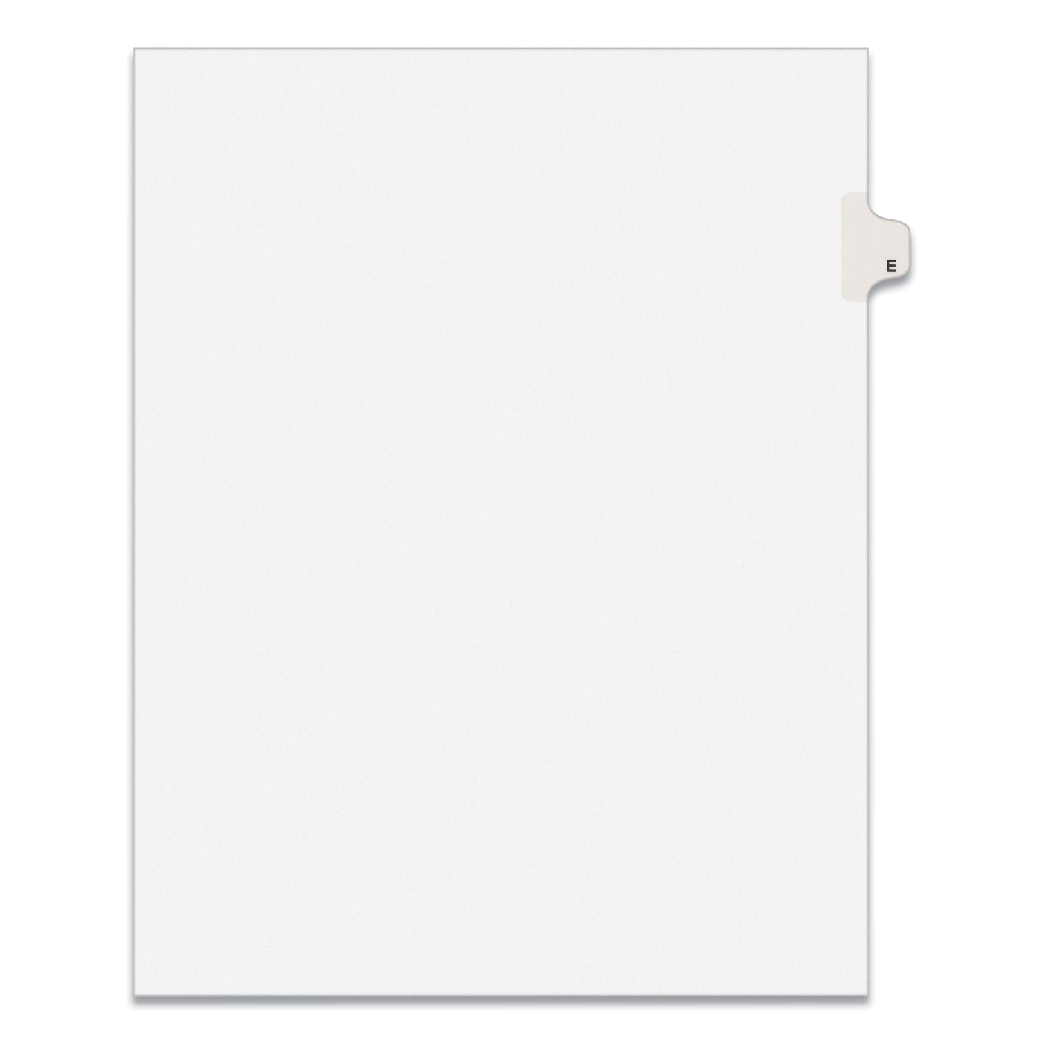 Preprinted Legal Exhibit Side Tab Index Dividers, Avery Style, 26-Tab, E, 11 x 8.5, White, 25/Pack, (1405)