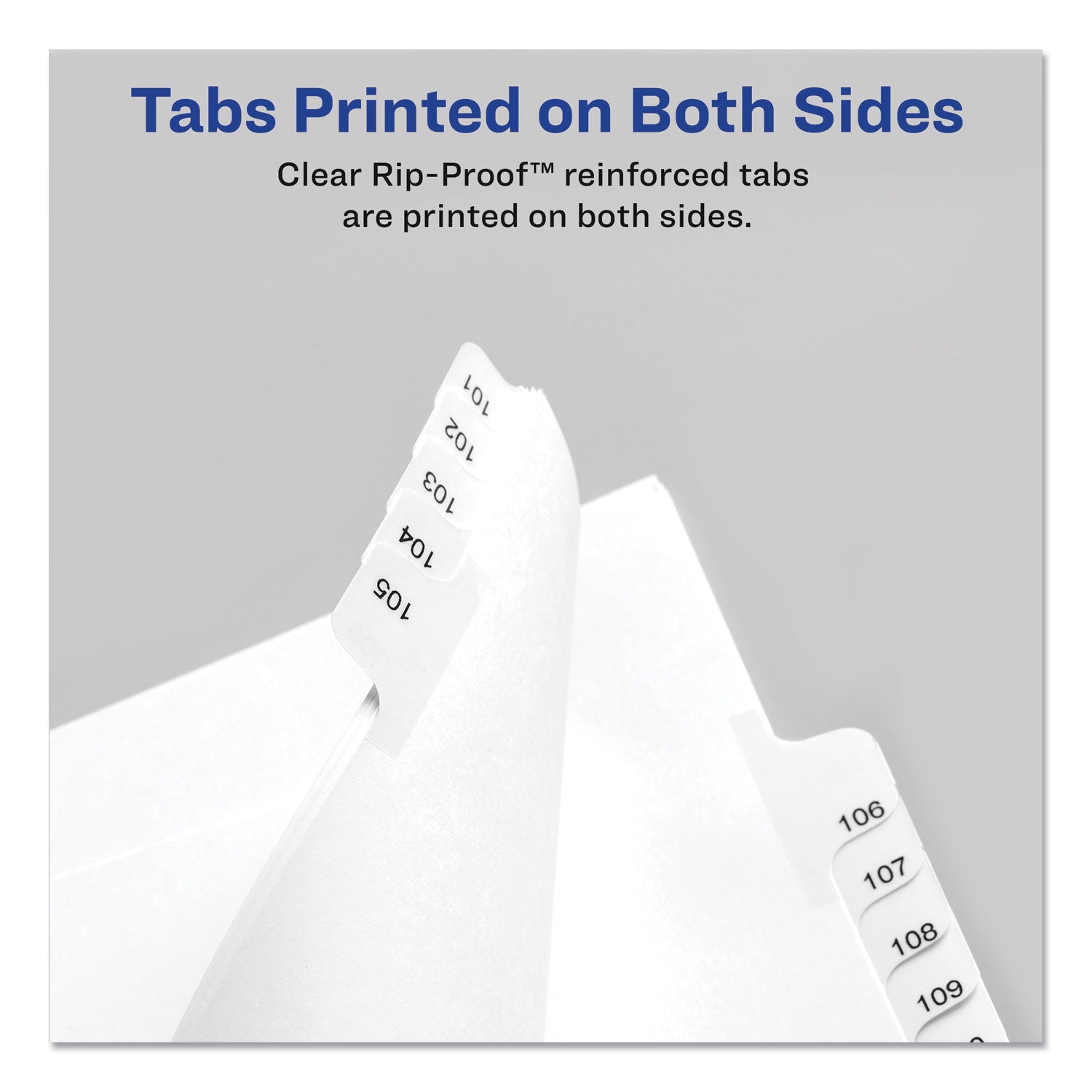 Avery® Preprinted Legal Exhibit Side Tab Index Dividers, Allstate Style, 25-Tab, 101 to 125, 11 x 8.5, White, 1 Set, (1705)