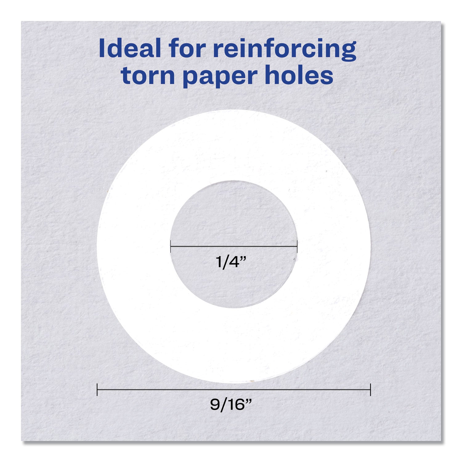 Avery® Dispenser Pack Hole Reinforcements, 0.25" Dia, White, 1,000/Pack, (5720)