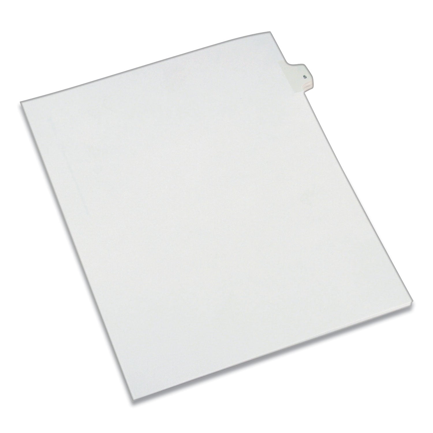 Preprinted Legal Exhibit Side Tab Index Dividers, Allstate Style, 10-Tab, 5, 11 x 8.5, White, 25/Pack