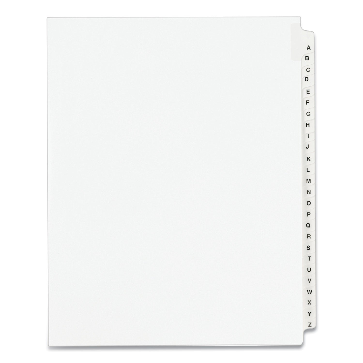 Preprinted Legal Exhibit Side Tab Index Dividers, Avery Style, 26-Tab, A to Z, 11 x 8.5, White, 1 Set, (1400)