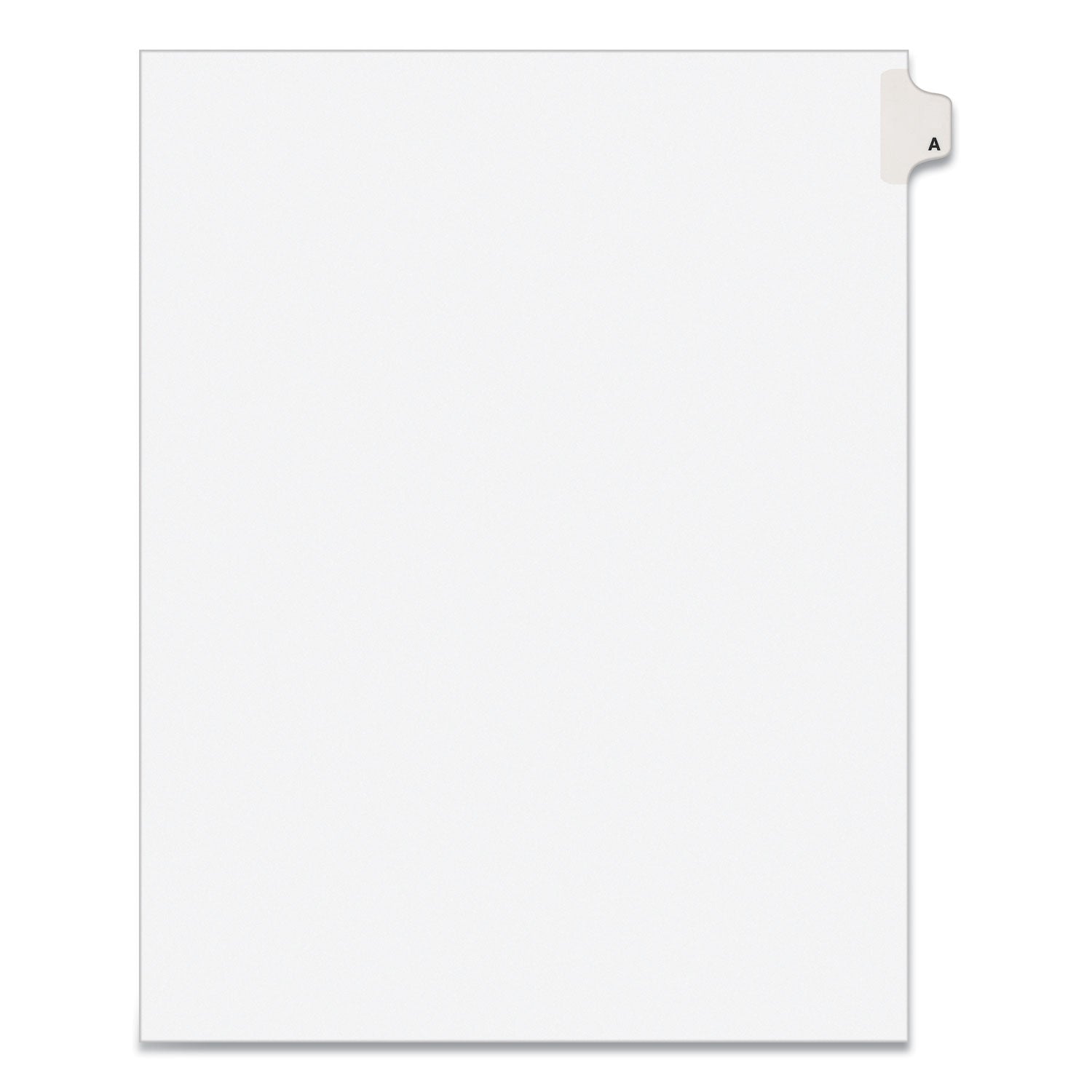 Preprinted Legal Exhibit Side Tab Index Dividers, Avery Style, 26-Tab, A, 11 x 8.5, White, 25/Pack, (1401)