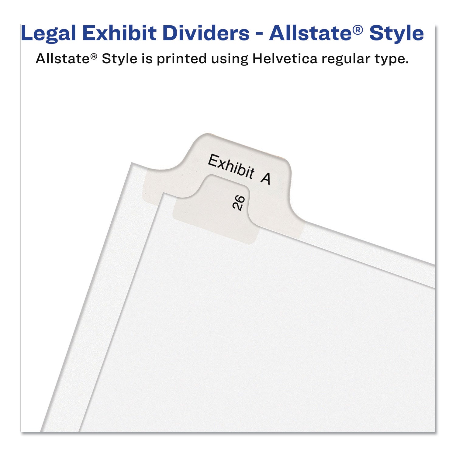 Avery® Preprinted Legal Exhibit Side Tab Index Dividers, Allstate Style, 10-Tab, I to X, 11 x 8.5, White, 1 Set