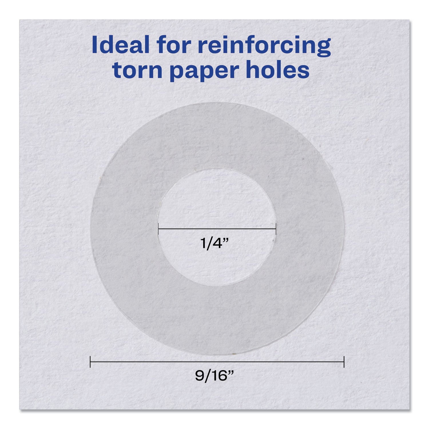 Avery® Dispenser Pack Hole Reinforcements, 0.25" Dia, Clear, 200/Pack, (5721)