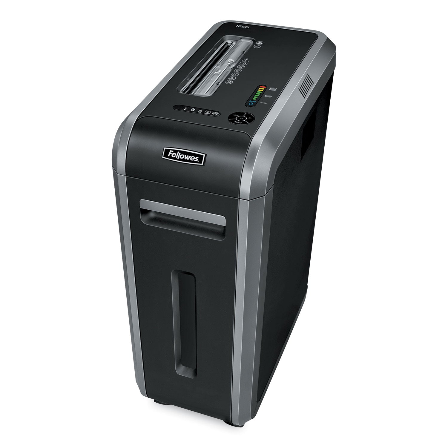 Fellowes® Powershred 125i 100% Jam Proof Strip-Cut Shredder, 18 Manual Sheet Capacity