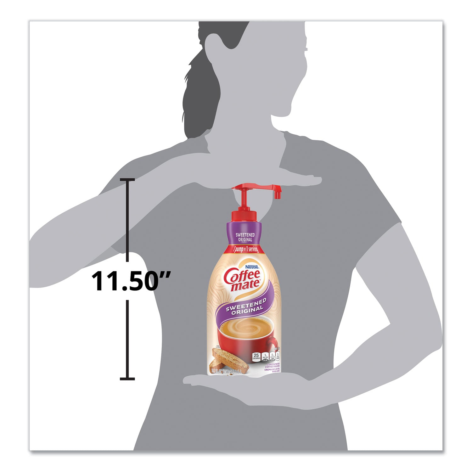 Coffee mate® Liquid Coffee Creamer, Sweetened Original, 1500mL Pump Dispenser