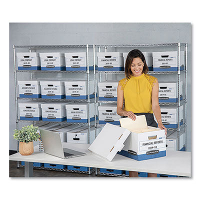 STOR/FILE Medium-Duty Storage Boxes, Letter Files, 12" x 25.38" x 10.25", White, 20/Carton Flipcost Flipcost
