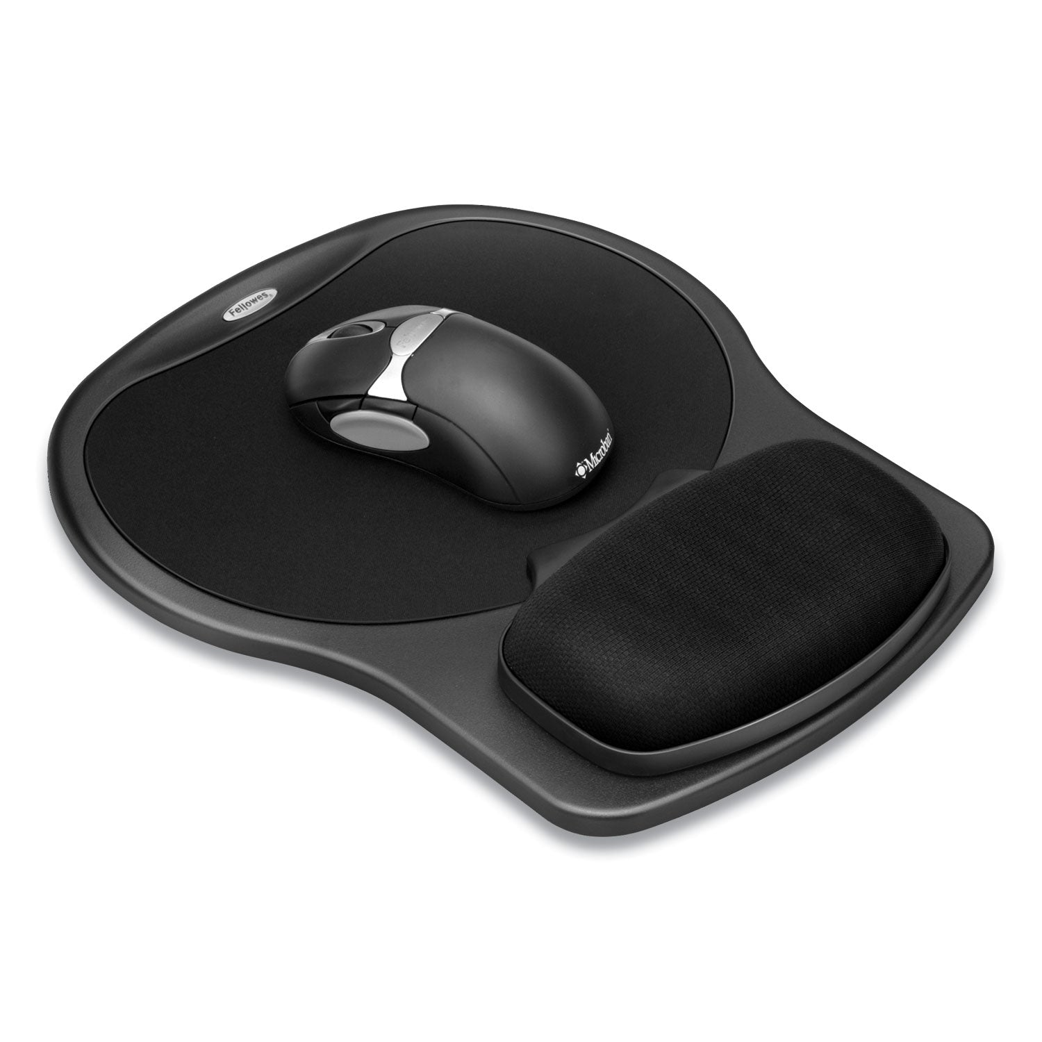 Fellowes® Easy Glide Gel Mouse Pad with Wrist Rest, 10 x 12, Black