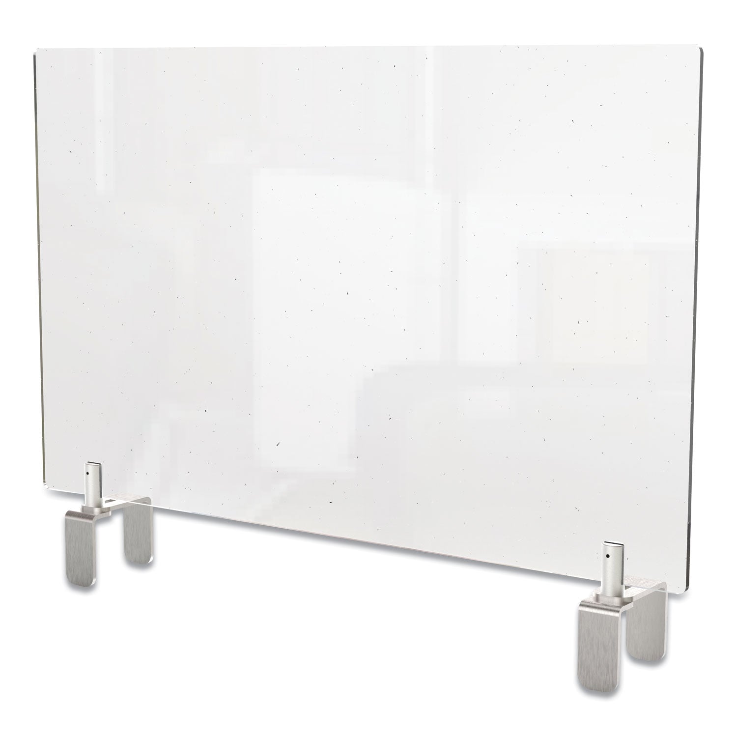 Clear Partition Extender with Attached Clamp, 36 x 3.88 x 30, Thermoplastic Sheeting