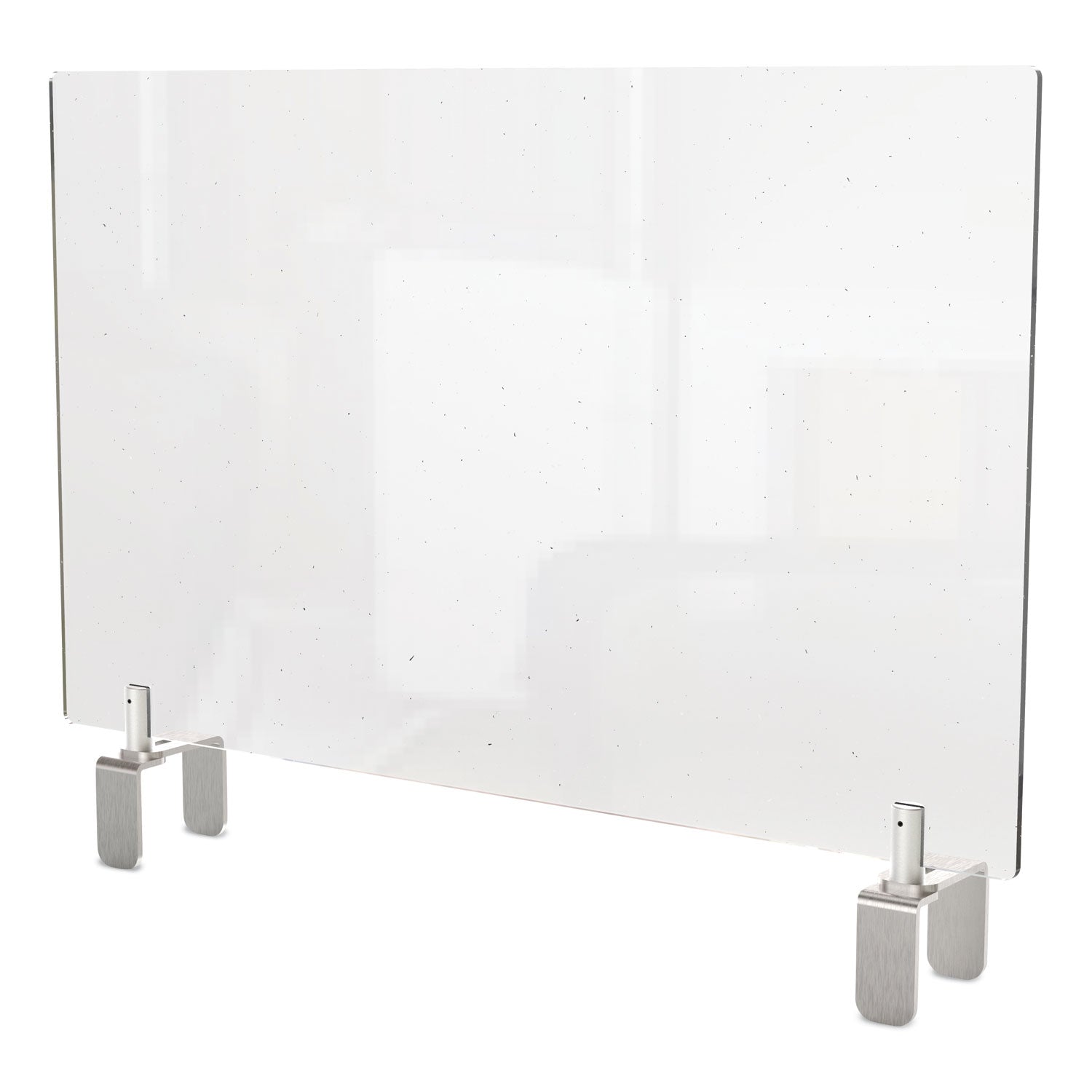 Clear Partition Extender with Attached Clamp, 36 x 3.88 x 24, Thermoplastic Sheeting Flipcost Flipcost