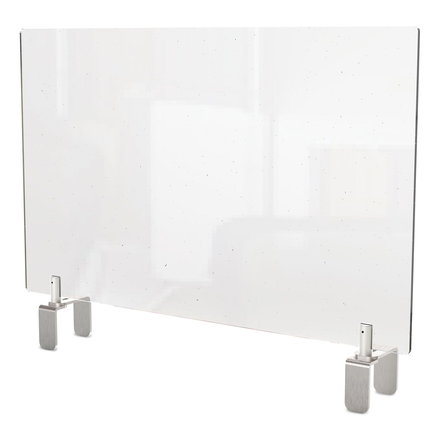 Clear Partition Extender with Attached Clamp, 36 x 3.88 x 24, Thermoplastic Sheeting