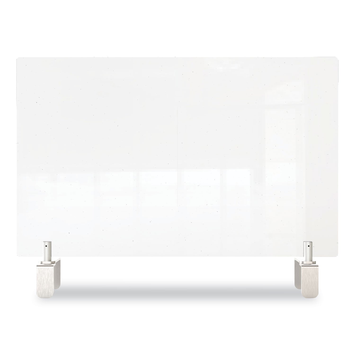 Ghent Clear Partition Extender with Attached Clamp, 42 x 3.88 x 18, Thermoplastic Sheeting