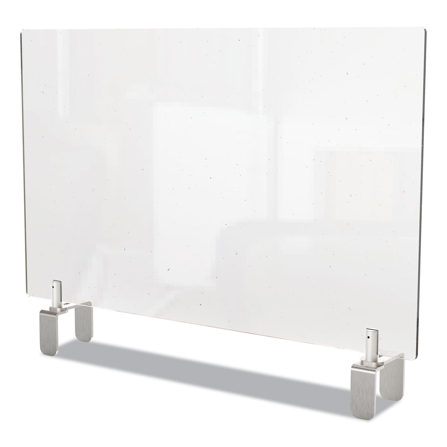 Clear Partition Extender with Attached Clamp, 42 x 3.88 x 30, Thermoplastic Sheeting