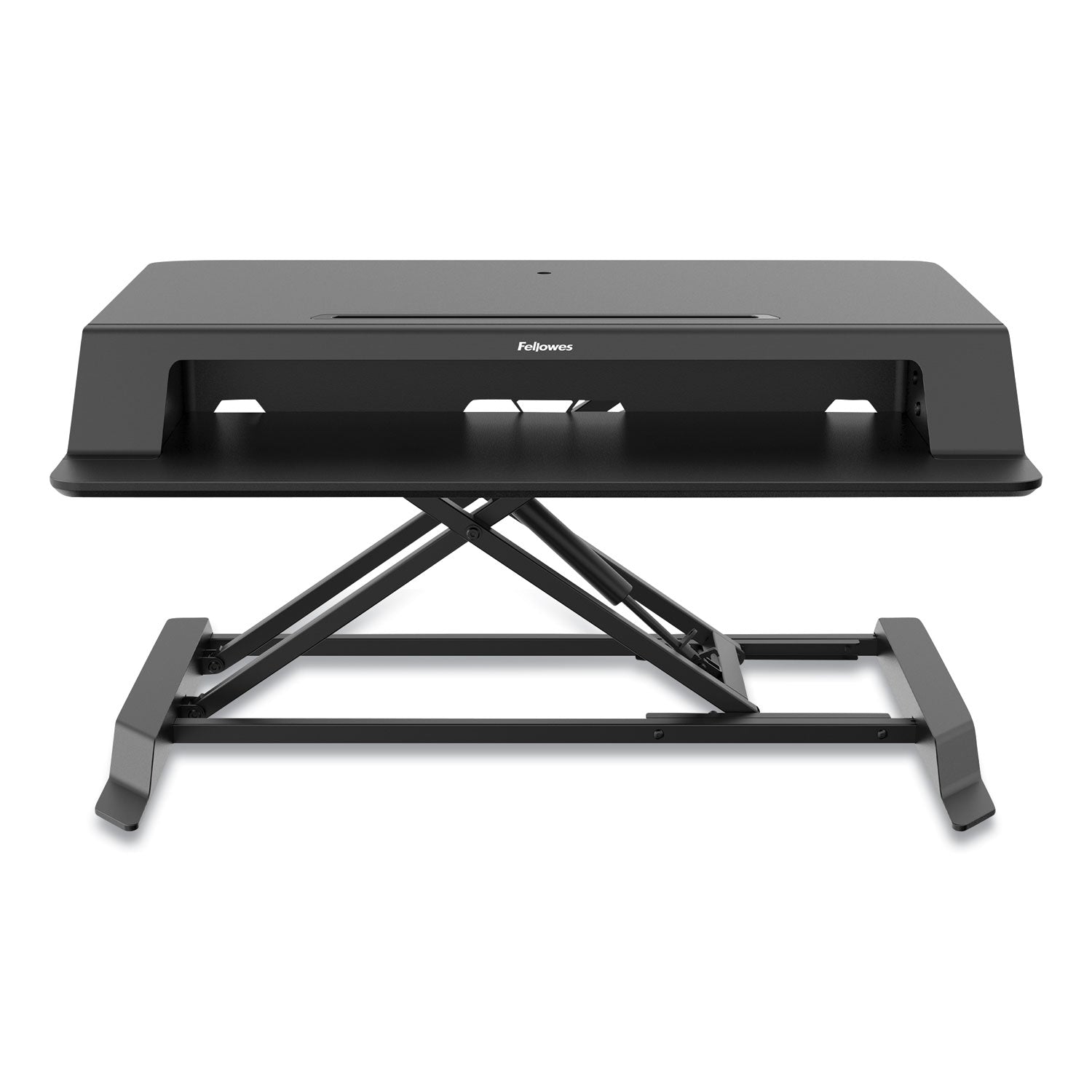 Fellowes® Lotus LT Sit-Stand Workstation, 34.38" x 28.38" x 7.62", Black