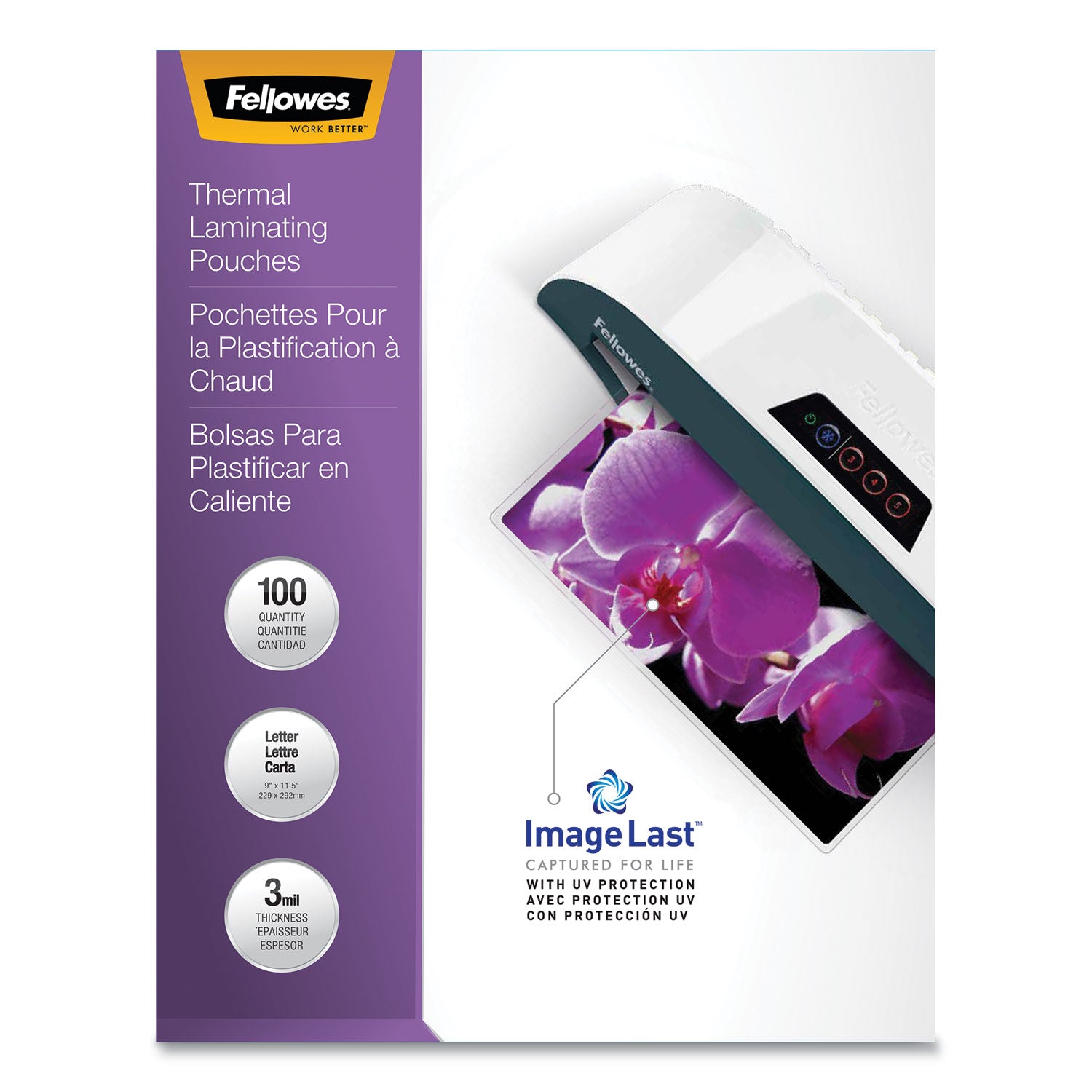 ImageLast Laminating Pouches with UV Protection, 3 mil, 9" x 11.5", Clear, 100/Pack