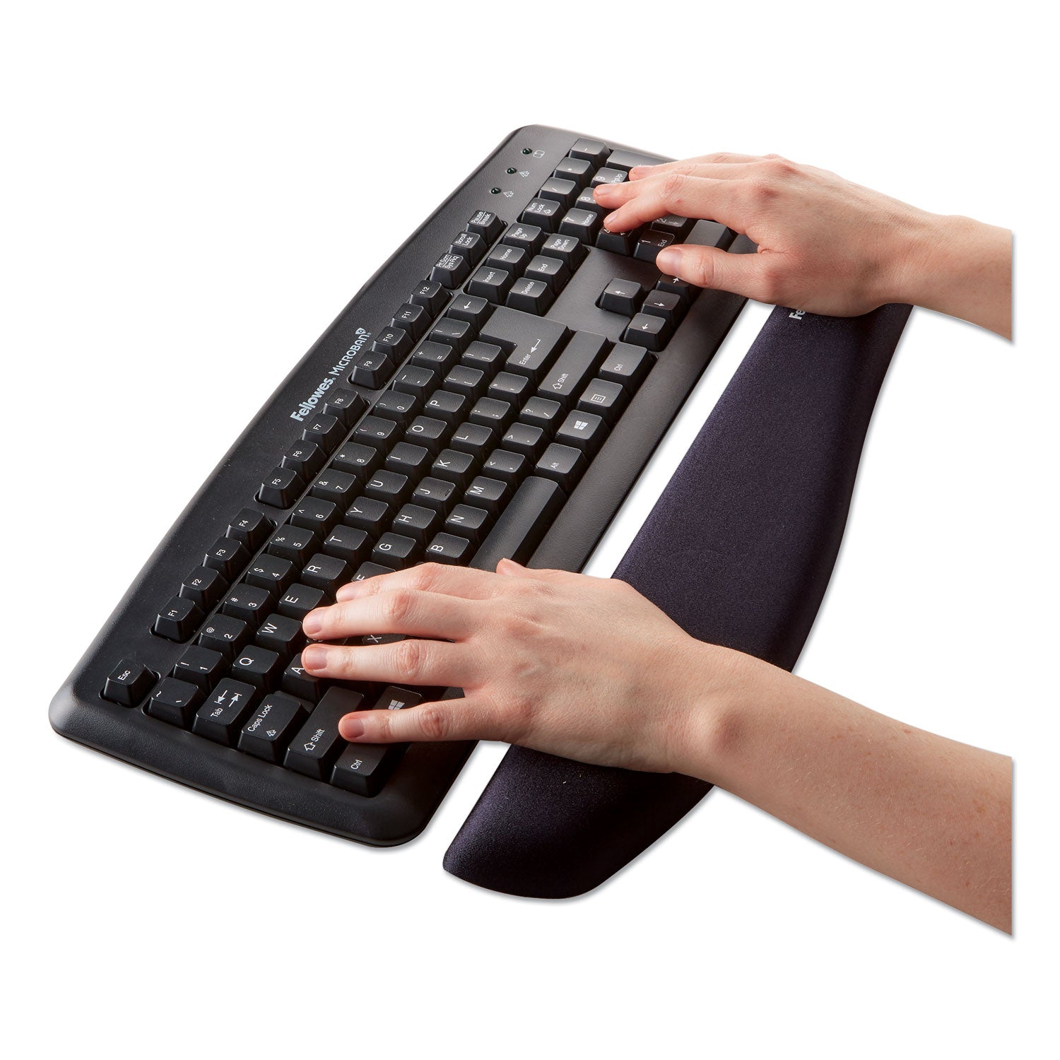 Fellowes® PlushTouch Keyboard Wrist Rest, 18.12 x 3.18, Black