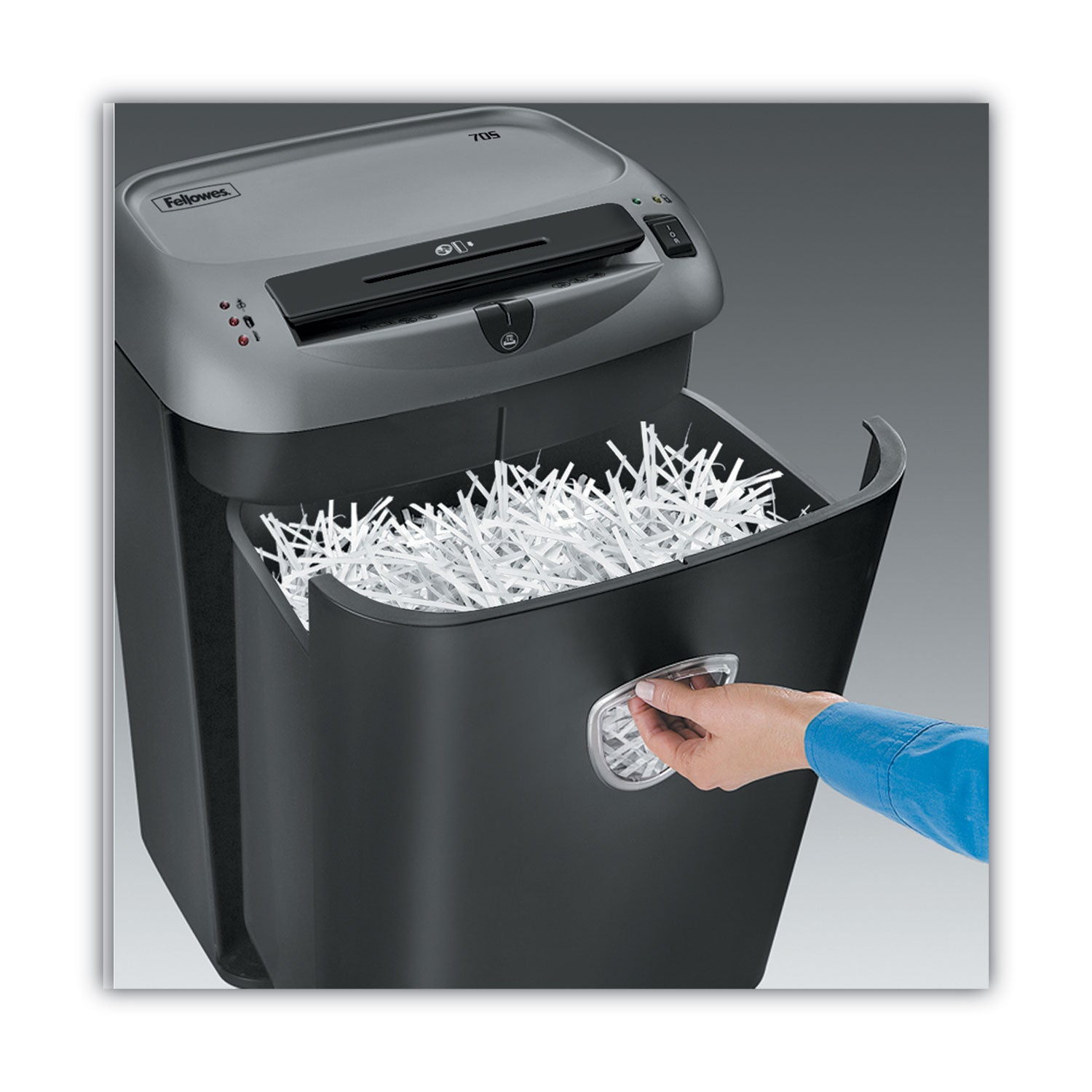 Fellowes® Powershred 70S Medium-Duty Strip-Cut Shredder, 14 Manual Sheet Capacity