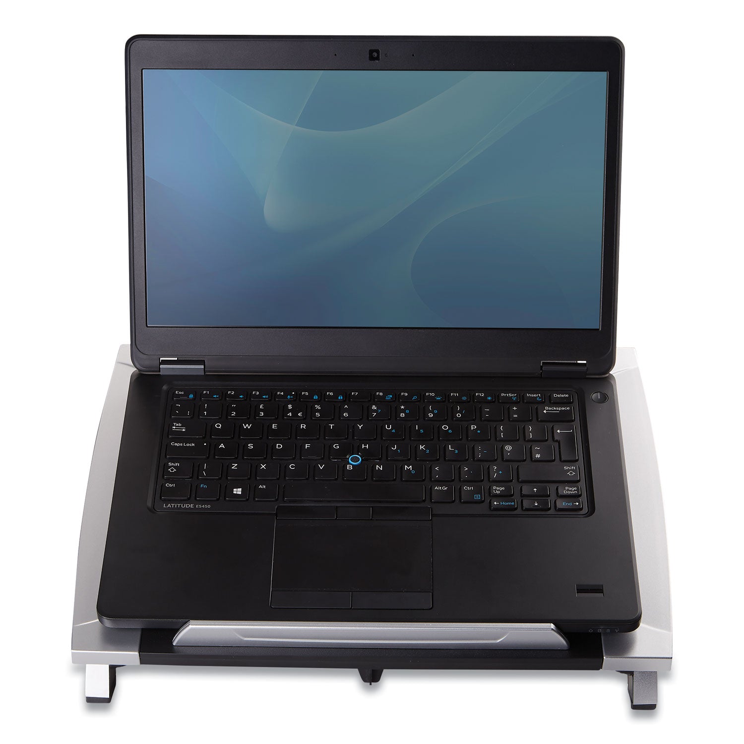 Fellowes® Office Suites Laptop Riser, 15.13" x 11.38" x 4.5" to 6.5", Black/Silver, Supports 10 lbs