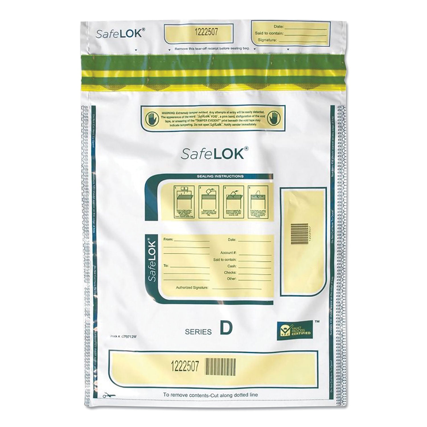 Series D Deposit Bags, 12 x 16, White, 100/Pack