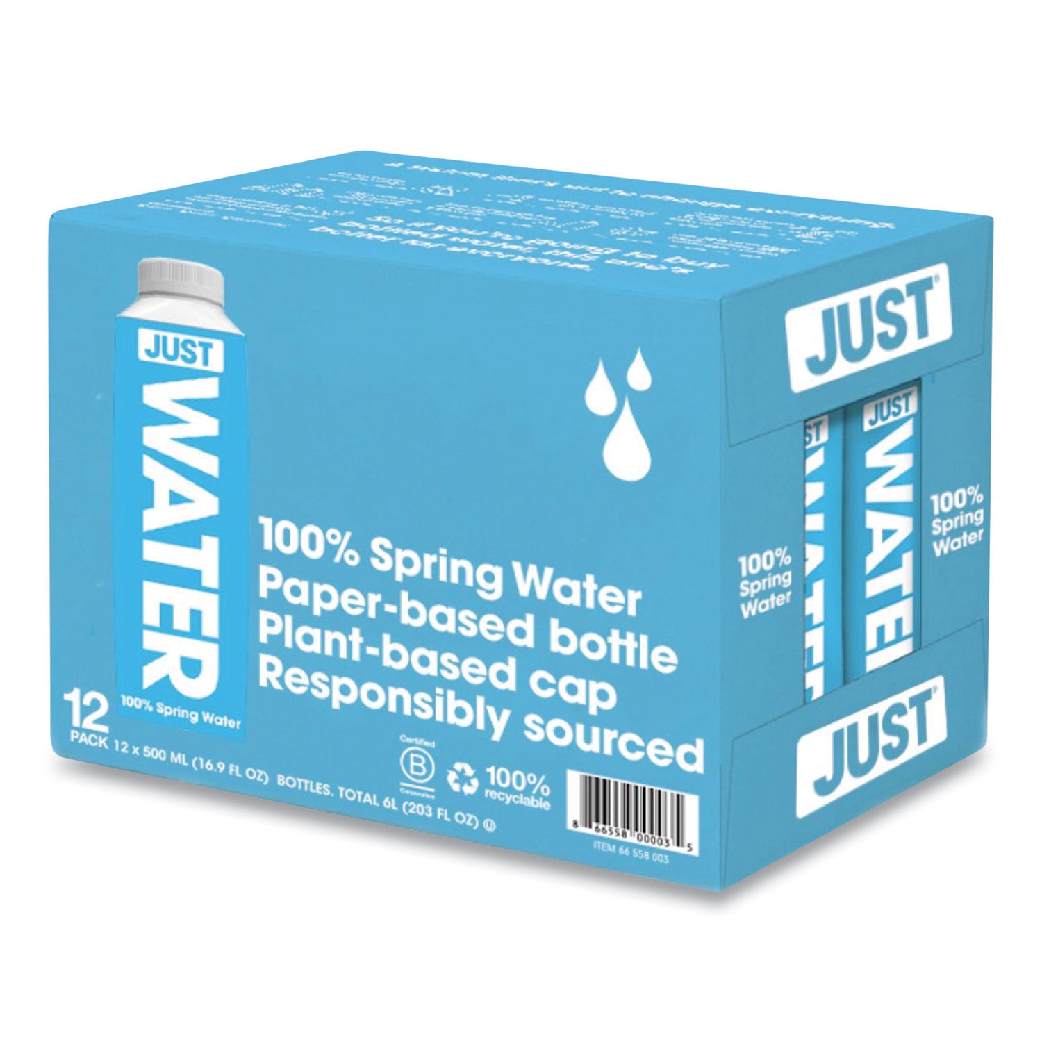 Spring Water, 16.9 oz, 12/Carton