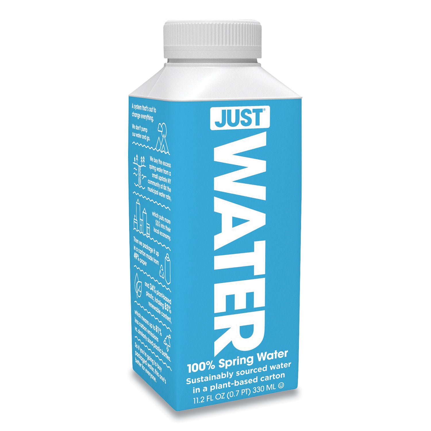 Spring Water, 11.2 oz, 24/Carton Just Water Flipcost