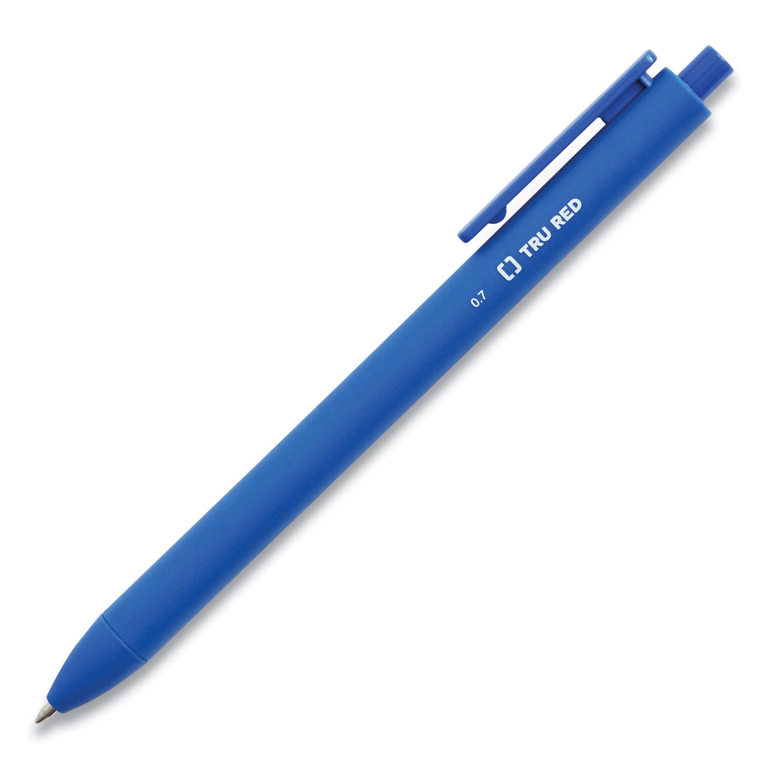 Quick Dry Gel Pen, Retractable, Medium 0.7 mm, Blue Ink, Blue Barrel, 5/Pack TRU RED™ Flipcost