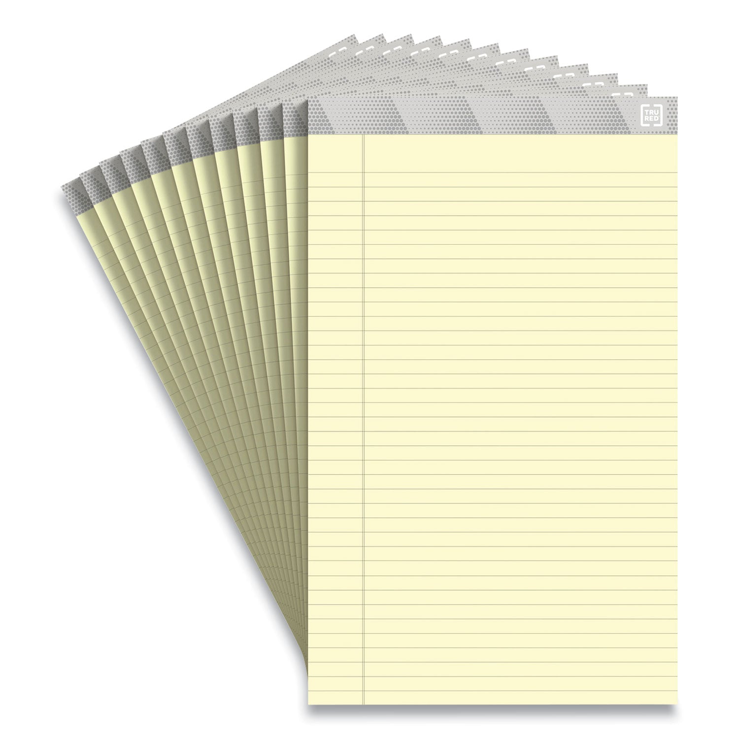 Notepads, Wide/Legal Rule, 50 Canary-Yellow 8.5 x 14 Sheets, 12/Pack