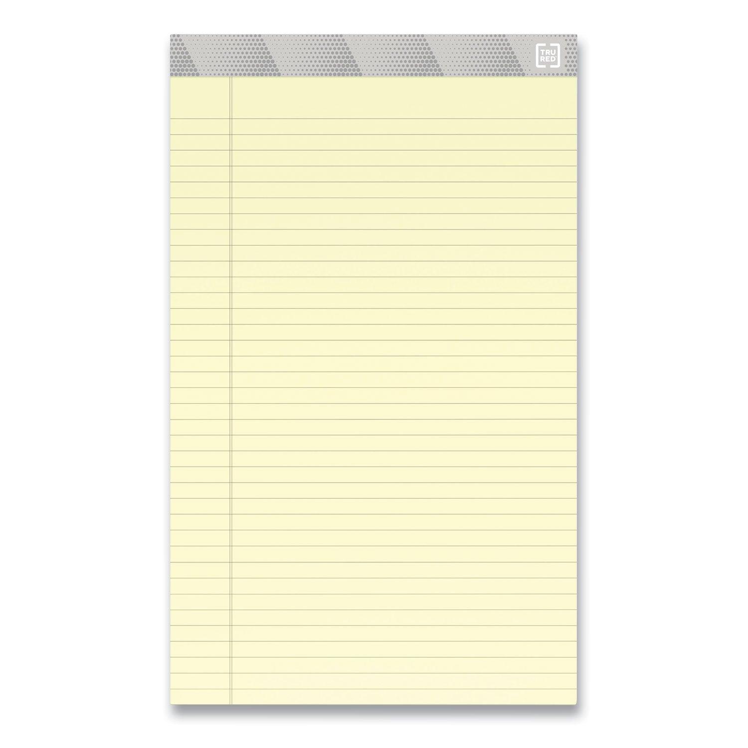 Notepads, Wide/Legal Rule, 50 Canary-Yellow 8.5 x 14 Sheets, 12/Pack TRU RED™ Flipcost