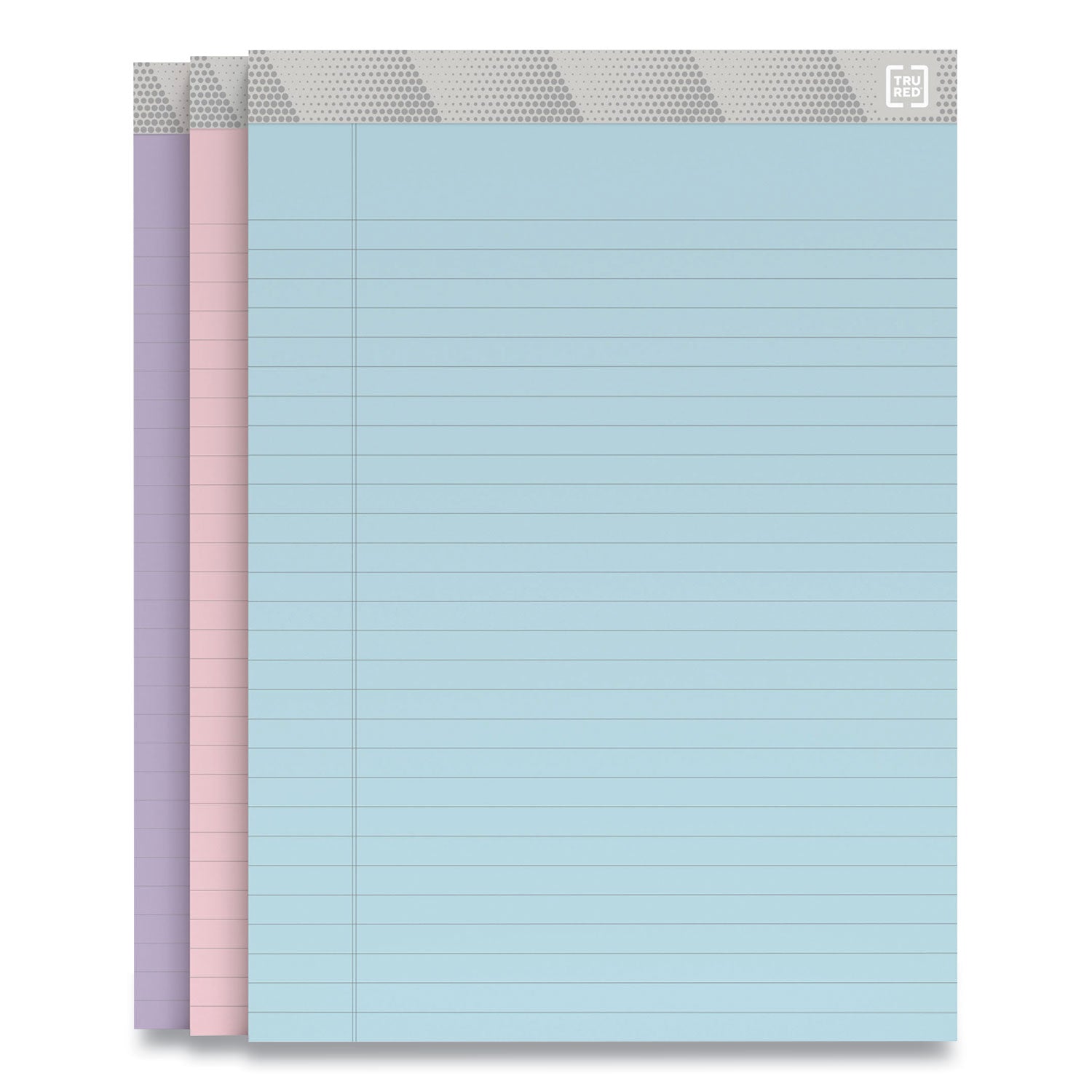 Notepads, Wide/Legal Rule, 50 Assorted Pastel-Color 8.5 x 11.75 Sheets, 6/Pack TRU RED™ Flipcost