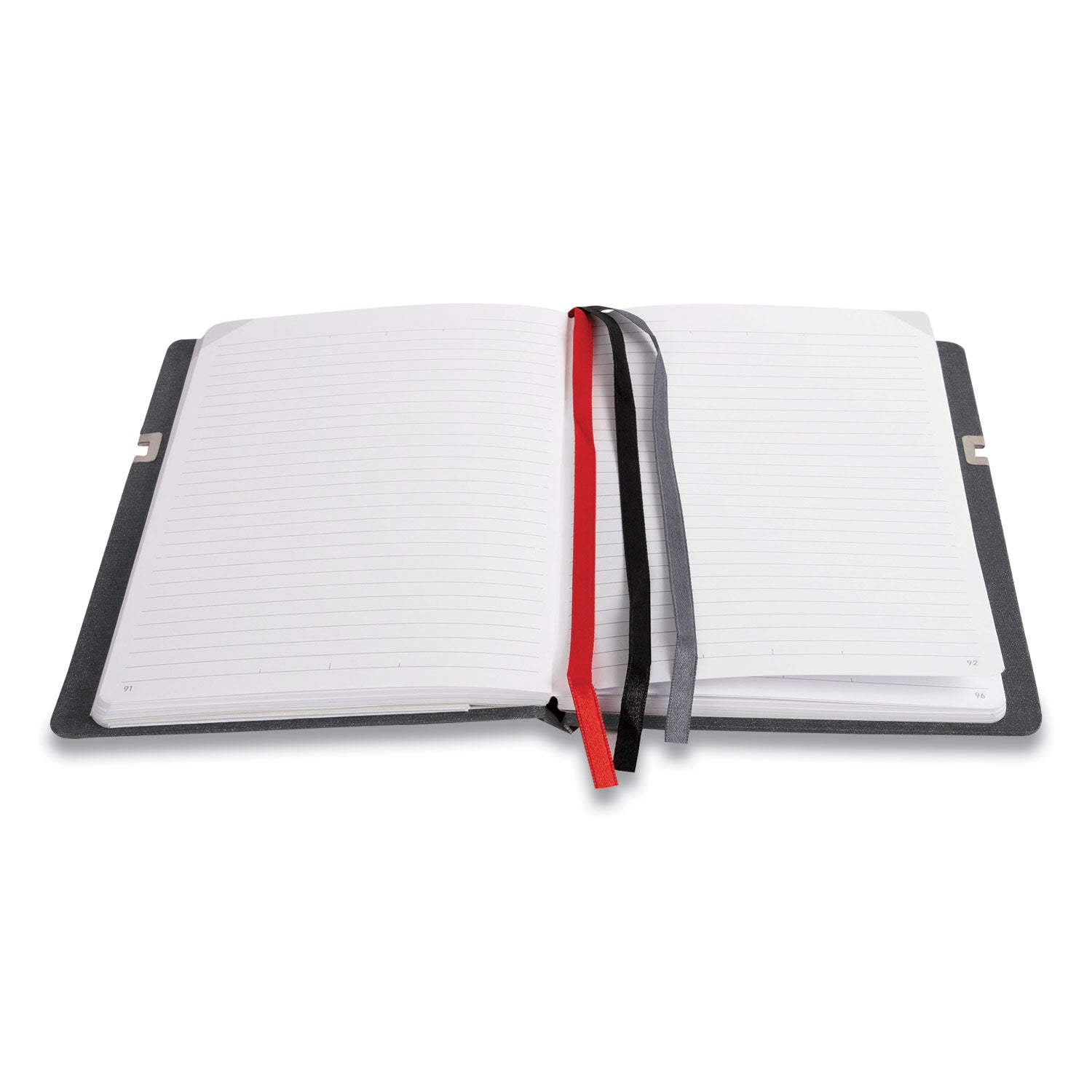 TRU RED™ Large Mastery Journal with Pockets, 1-Subject, Narrow Rule, Charcoal/Red Cover, (192) 10 x 8 Sheets