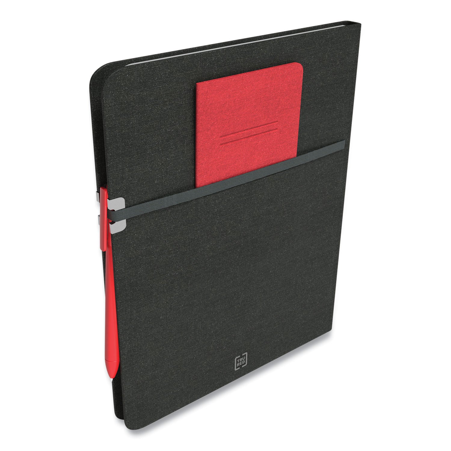 TRU RED™ Large Mastery Journal with Pockets, 1-Subject, Narrow Rule, Black/Red Cover, (192) 10 x 8 Sheets