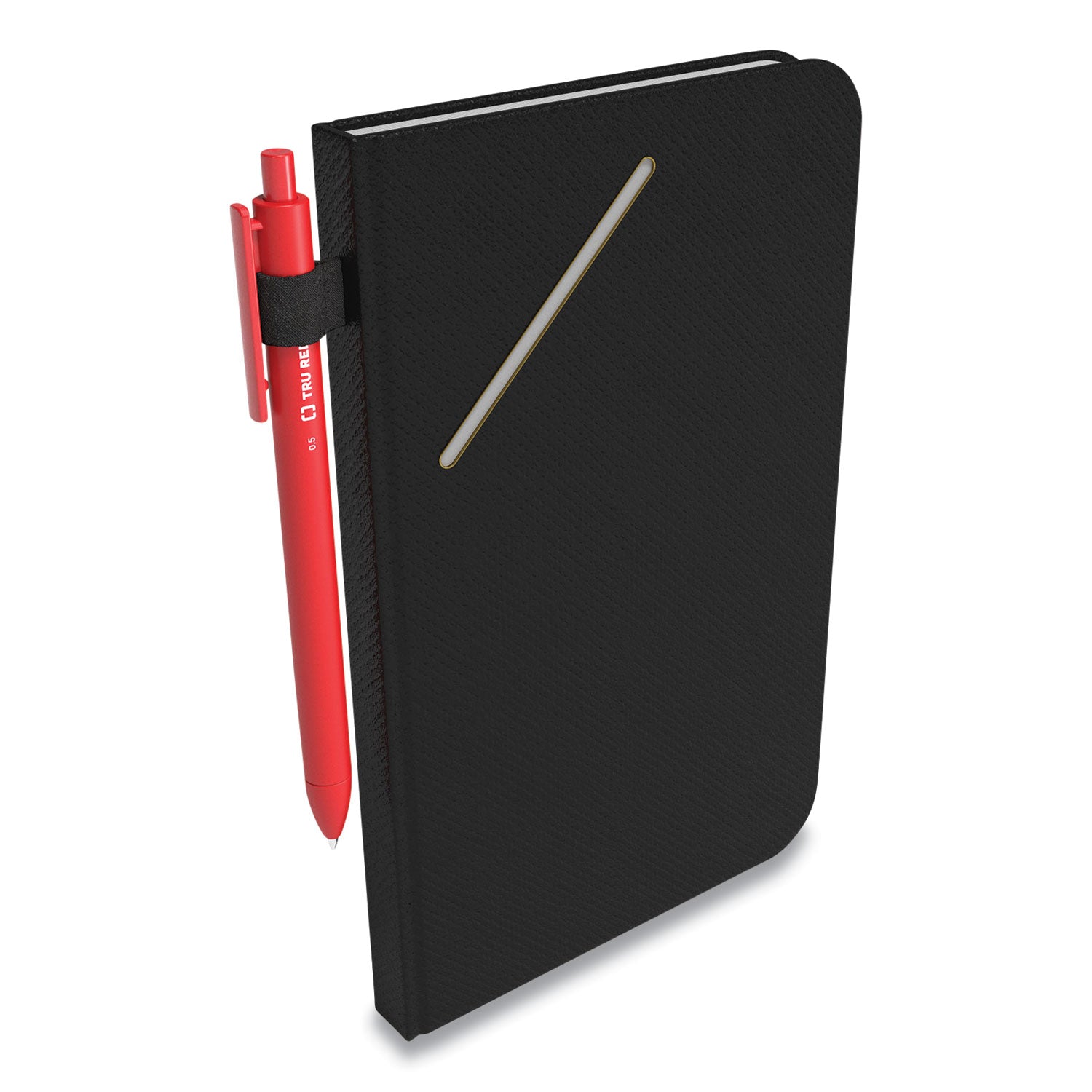 TRU RED™ Medium Starter Journal, 1-Subject, Narrow Rule, Black Cover, (192) 8 x 5 Sheets