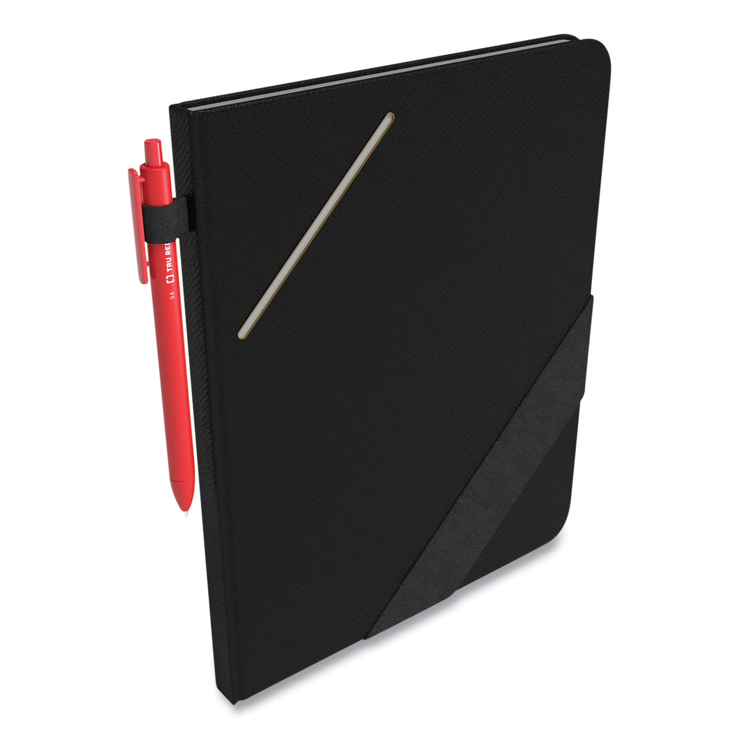 TRU RED™ Large Starter Journal, 1-Subject, Narrow Rule, Black Cover, (192) 10 x 8 Sheets