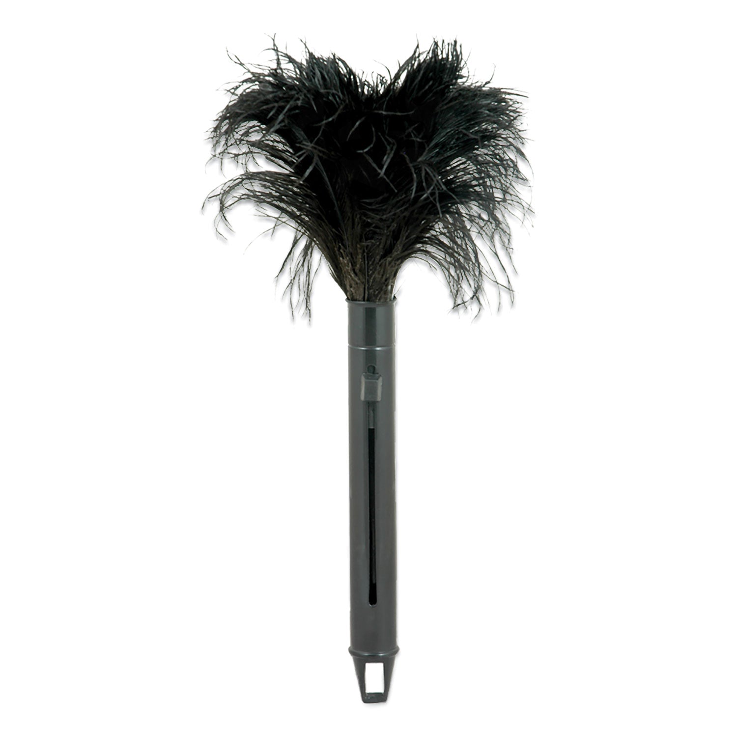 Pop Top Feather Duster, Ostrich, 9" to 14" Handle, Black