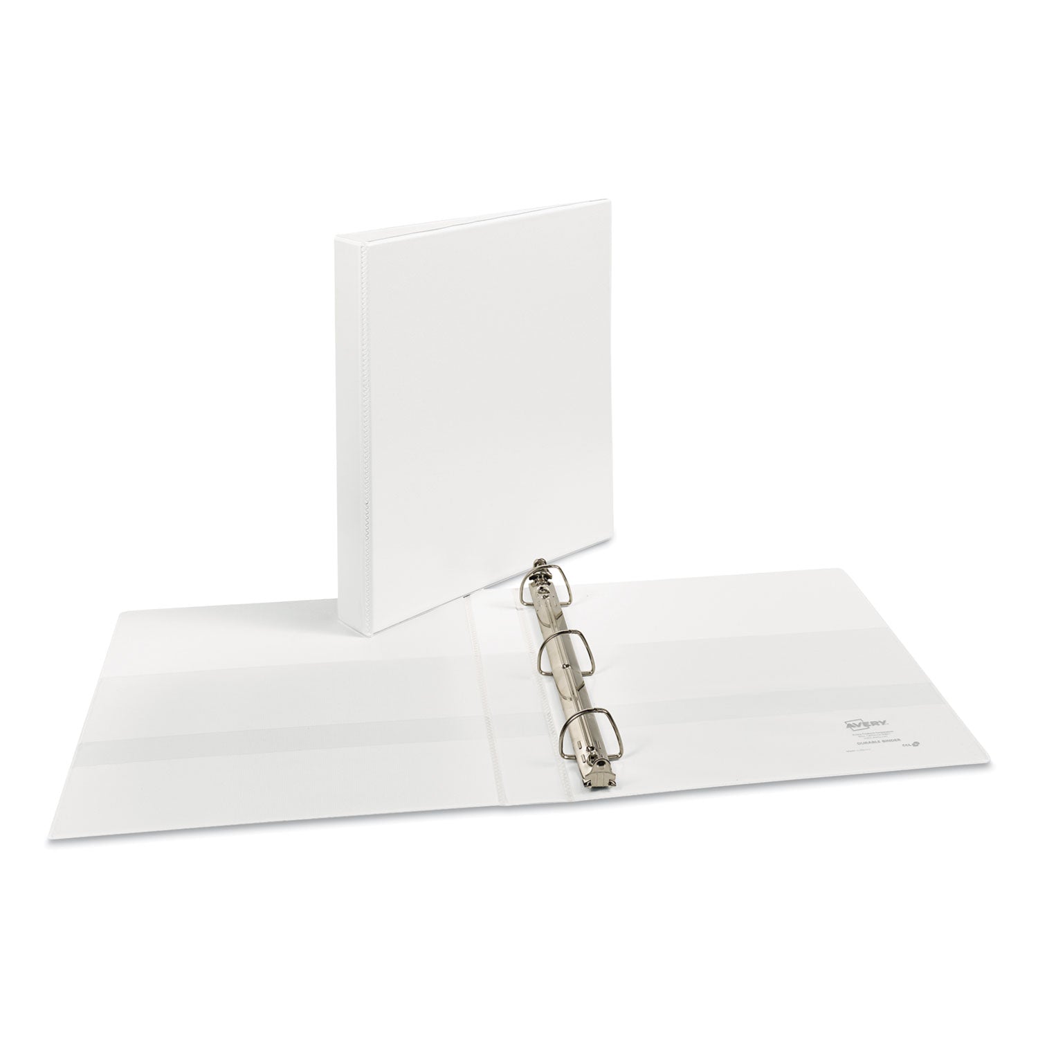 Avery® Durable View Binder with DuraHinge and EZD Rings, 3 Rings, 1" Capacity, 11 x 8.5, White, (9301)