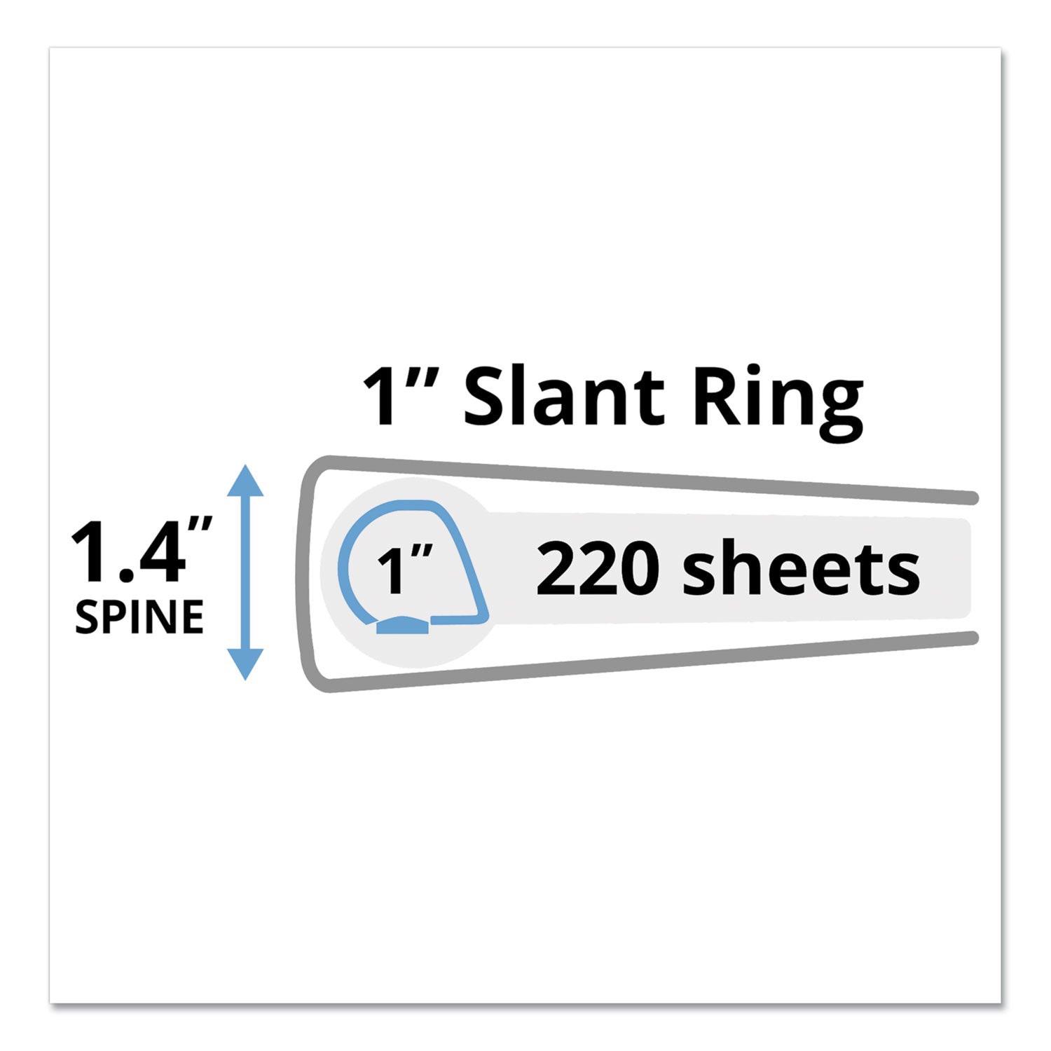 Avery® Durable View Binder with DuraHinge and Slant Rings, 3 Rings, 1" Capacity, 11 x 8.5, Bright Green