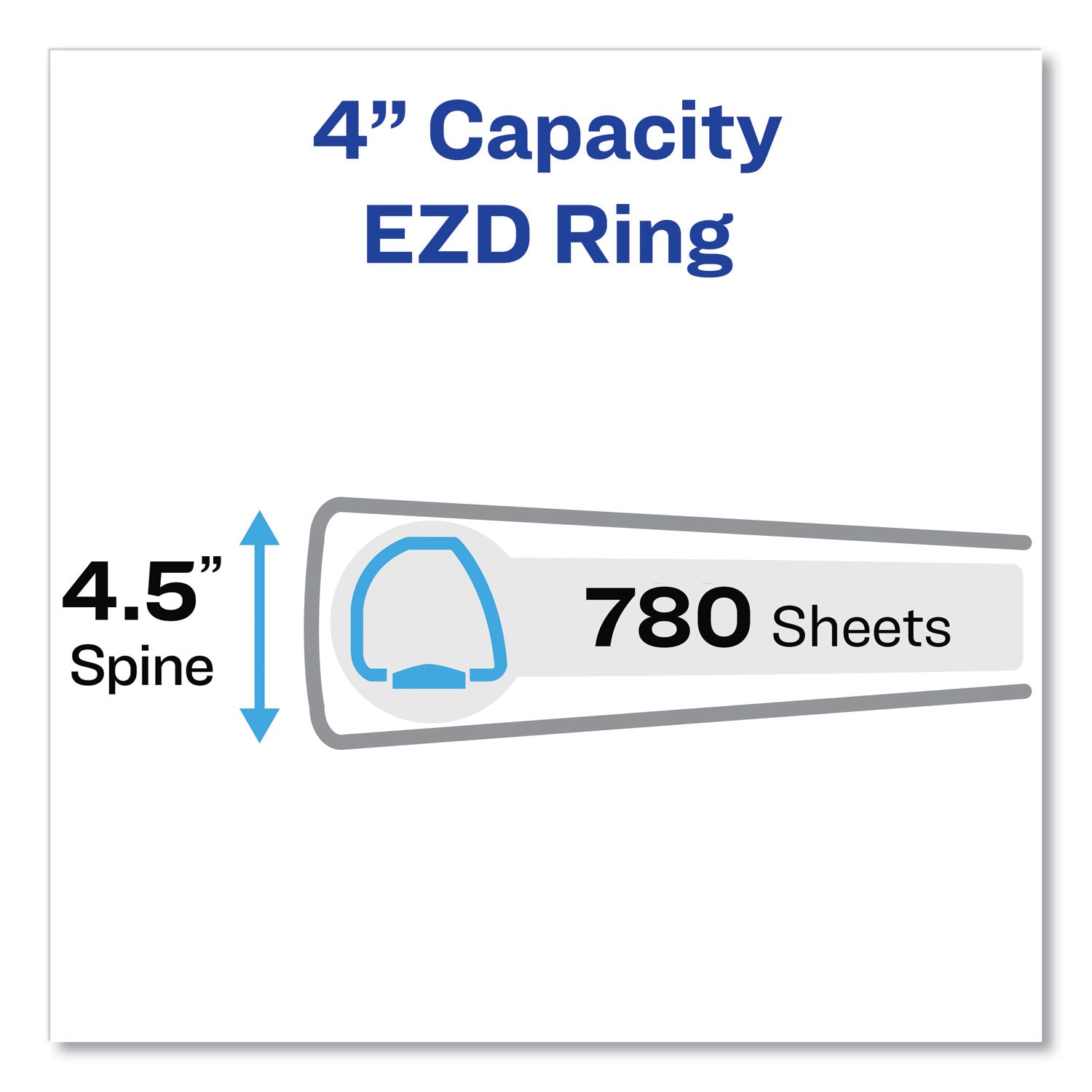 Avery® Durable View Binder with DuraHinge and EZD Rings, 3 Rings, 4" Capacity, 11 x 8.5, Black, (9800)