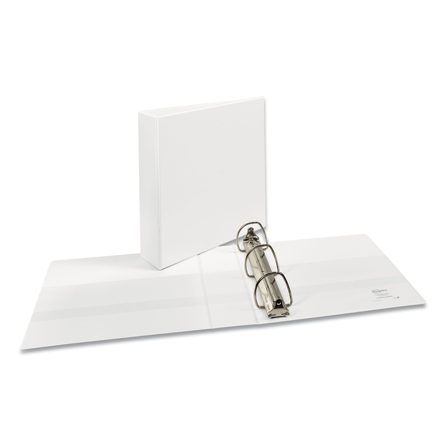 Avery® Durable View Binder with DuraHinge and EZD Rings, 3 Rings, 2" Capacity, 11 x 8.5, White, (9501)