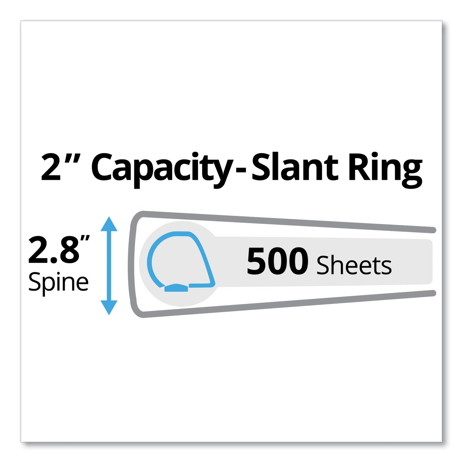 Avery® Durable Non-View Binder with DuraHinge and Slant Rings, 3 Rings, 2" Capacity, 11 x 8.5, Red