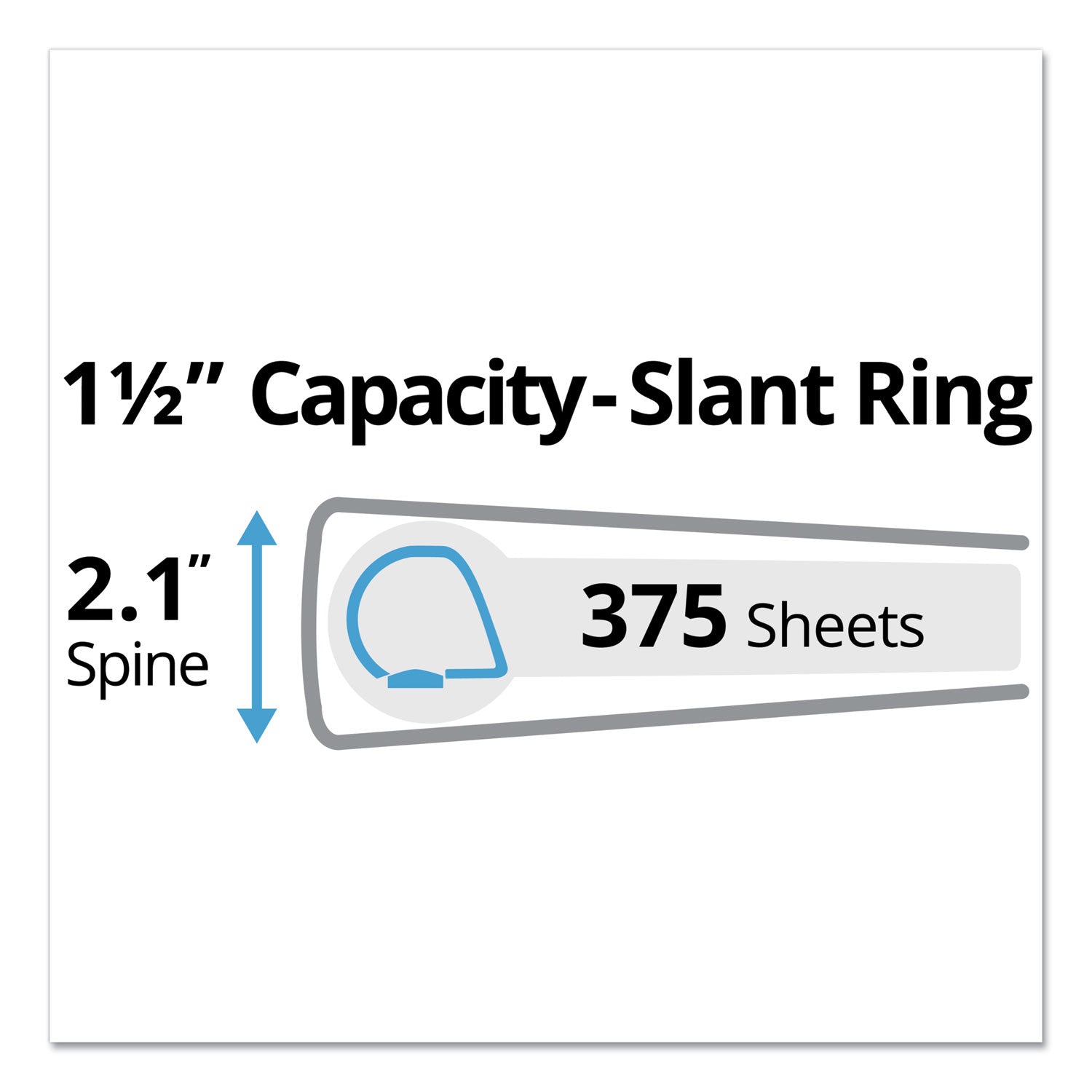 Avery® Durable Non-View Binder with DuraHinge and Slant Rings, 3 Rings, 1.5" Capacity, 11 x 8.5, Green