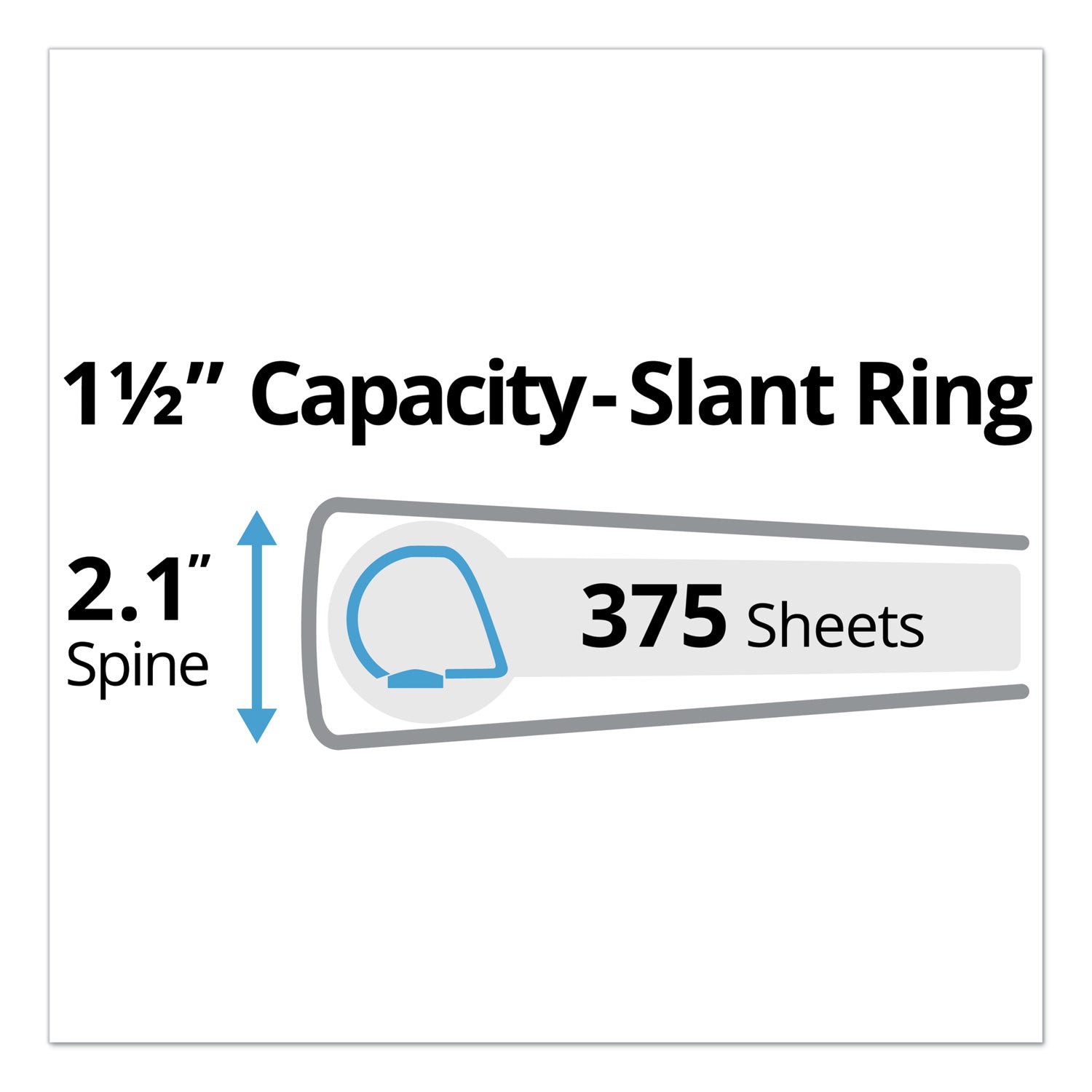 Avery® Durable Non-View Binder with DuraHinge and Slant Rings, 3 Rings, 1.5" Capacity, 11 x 8.5, Red