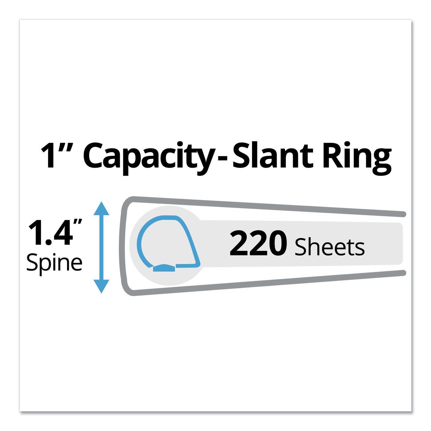 Avery® Durable Non-View Binder with DuraHinge and Slant Rings, 3 Rings, 1" Capacity, 11 x 8.5, Green